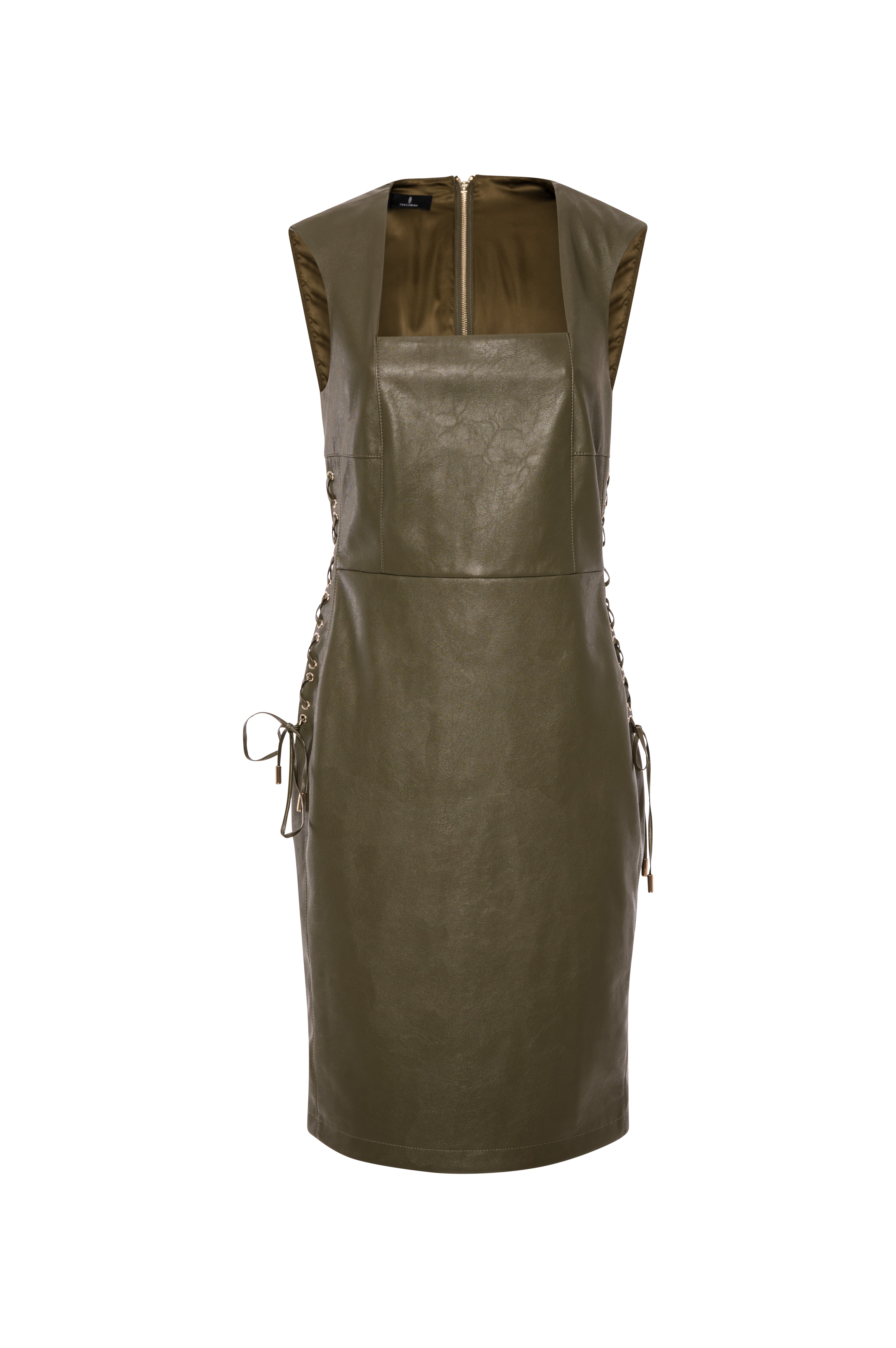 Sheath dress slim fit made in fake leather Fracomina FS26WD1001P45601-K66-1