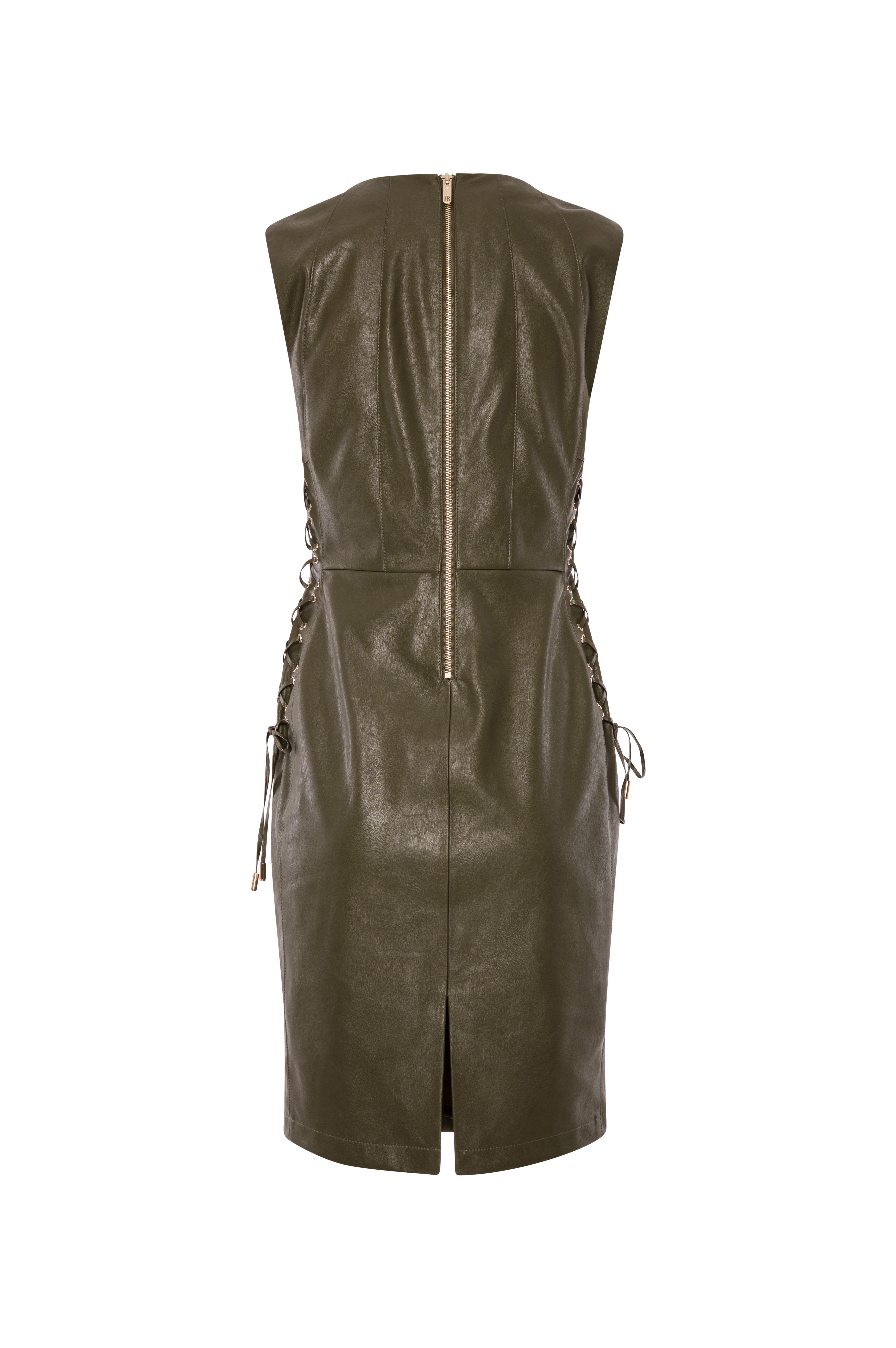 Sheath dress slim fit made in fake leather Fracomina FS26WD1001P45601-K66-2