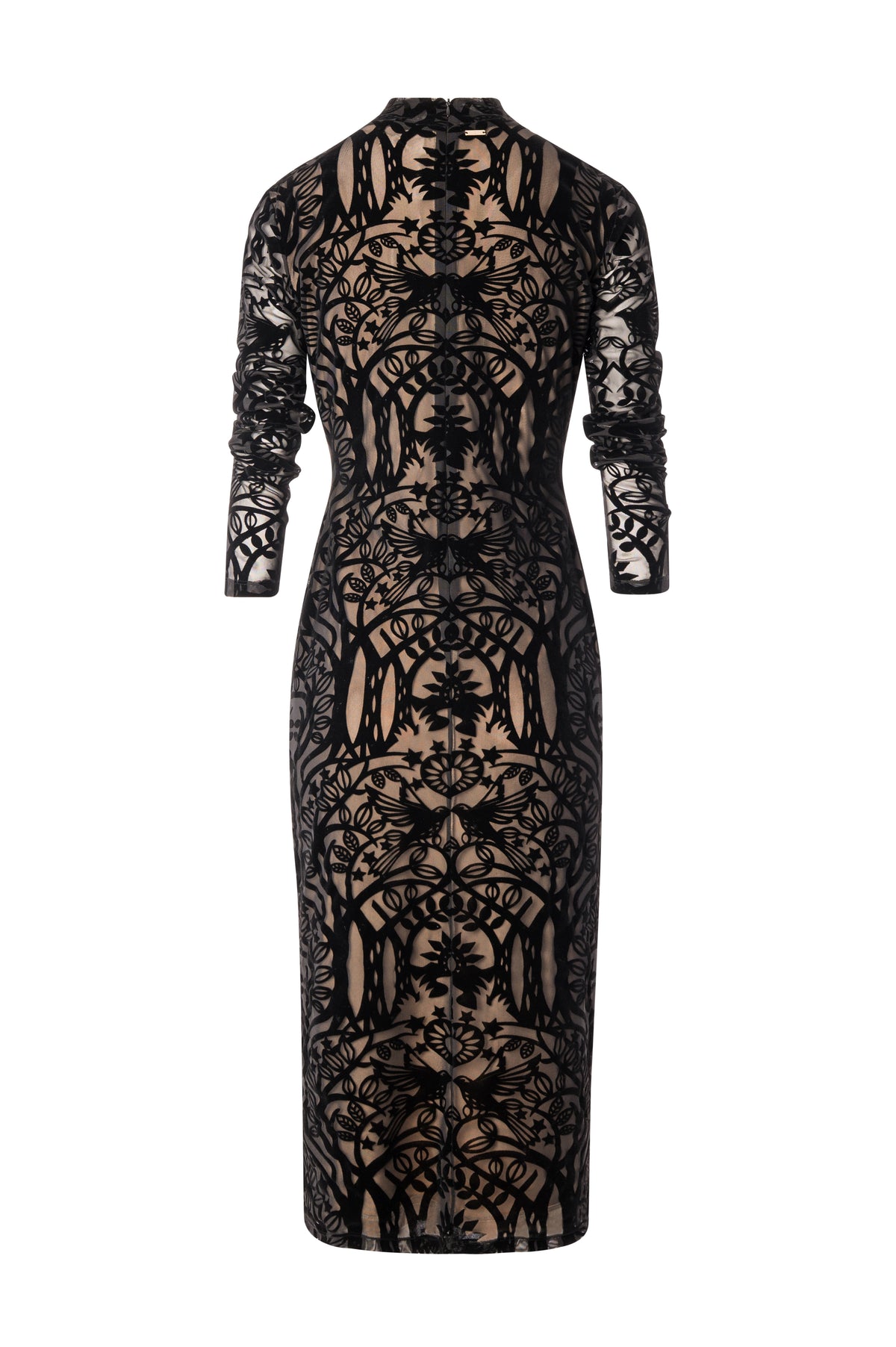 Dress slim fit middle length made in flocking lace Fracomina FS26WD2003W858Q5-K01-2