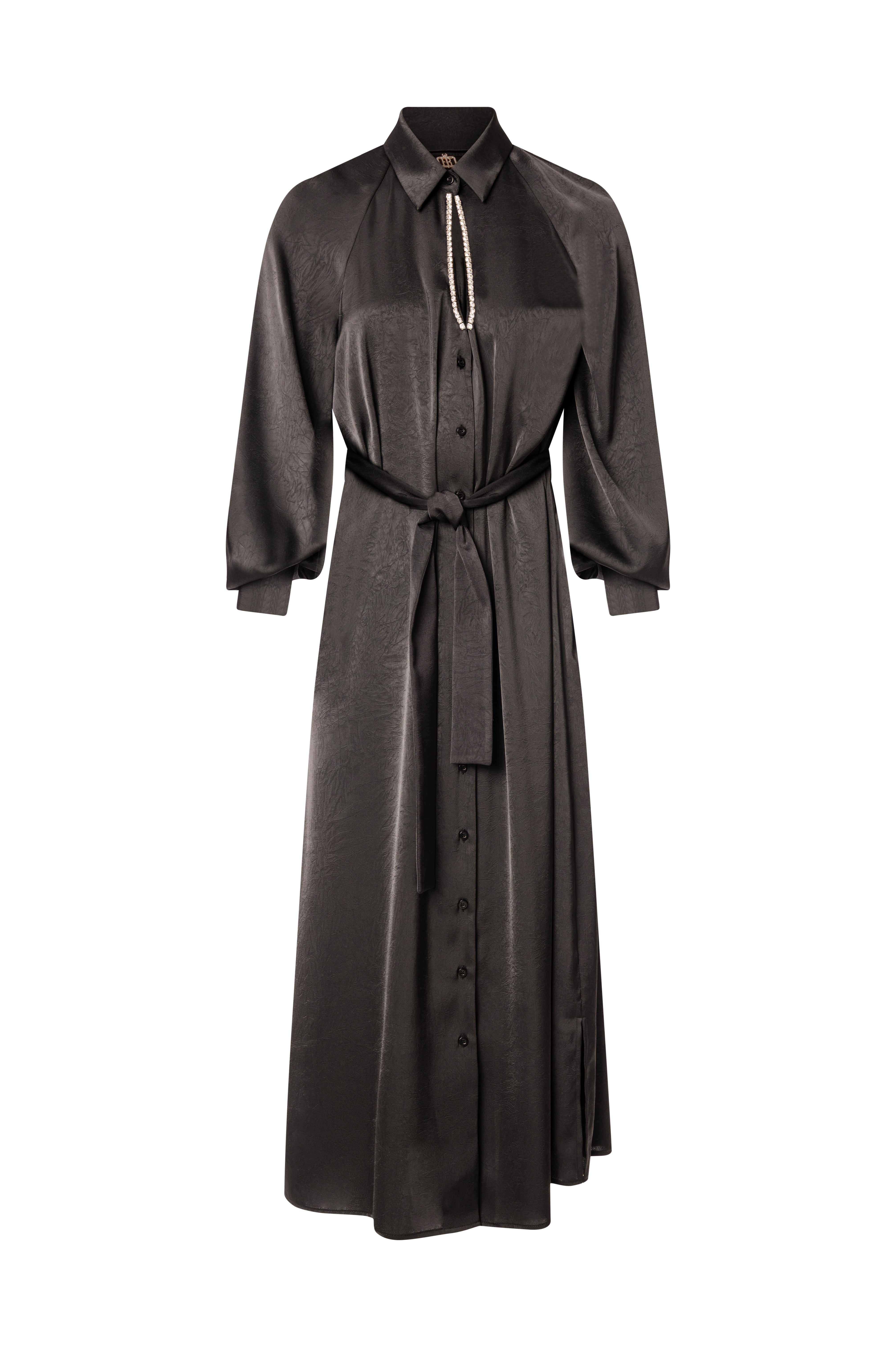 Chemisier dress regular fit made in satin Fracomina FS26WD2006W86201-K01-1