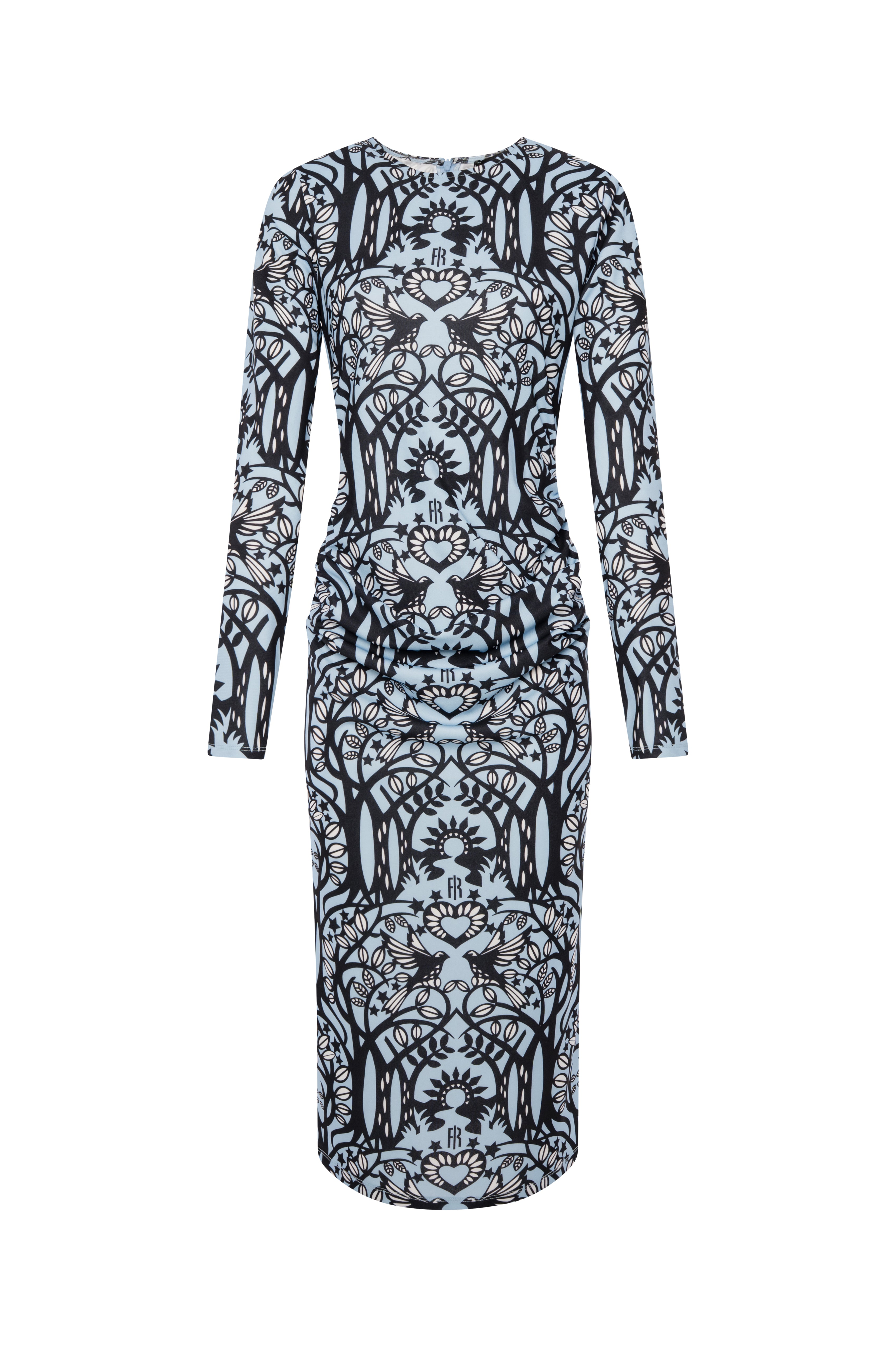 Dress slim fit middle length with pattern Fracomina FS26WD2013W798K5-KL8-1