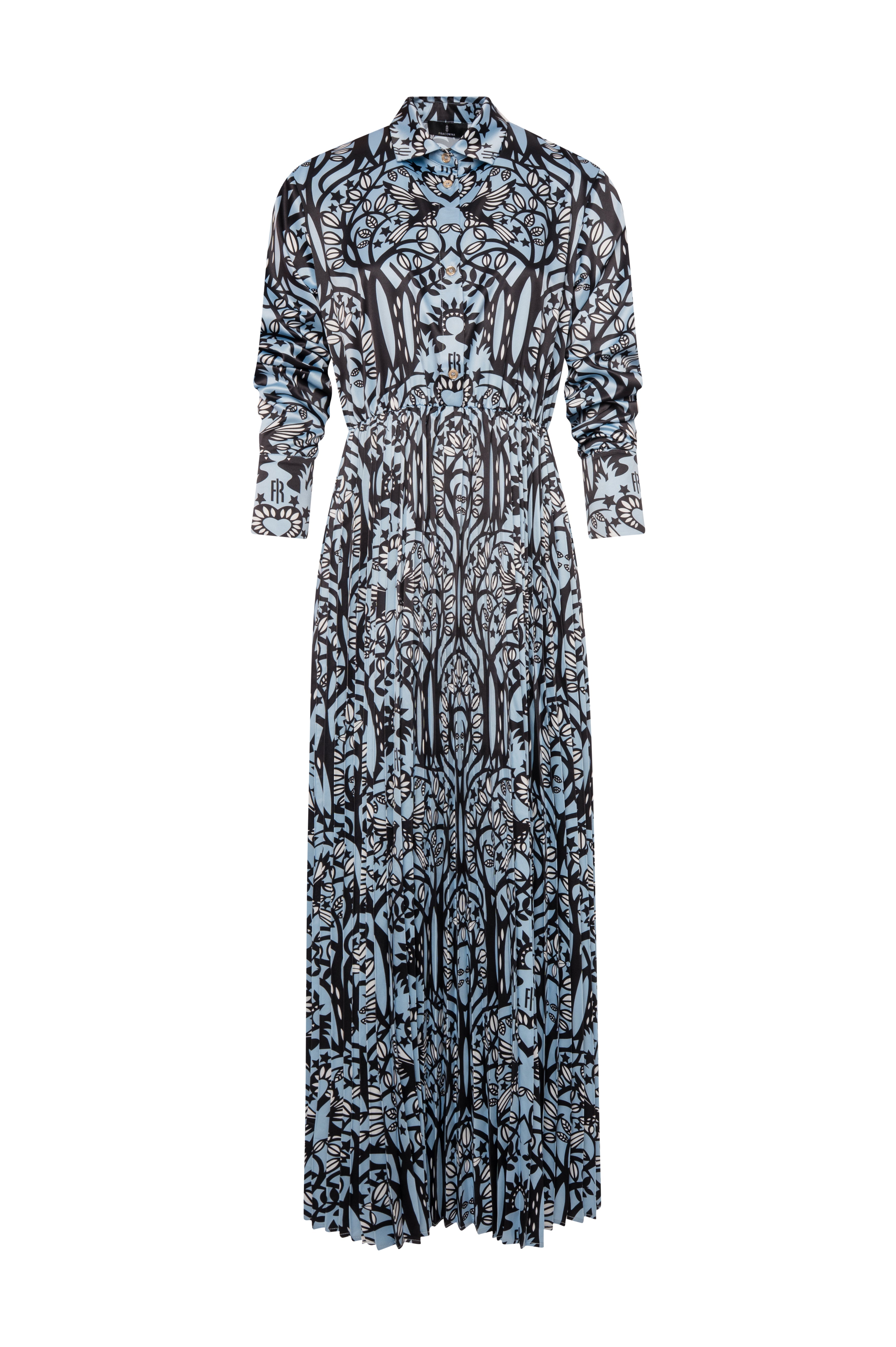 Long chemisier dress regular fit with pattern Fracomina FS26WD3003W733K5-KL8-1