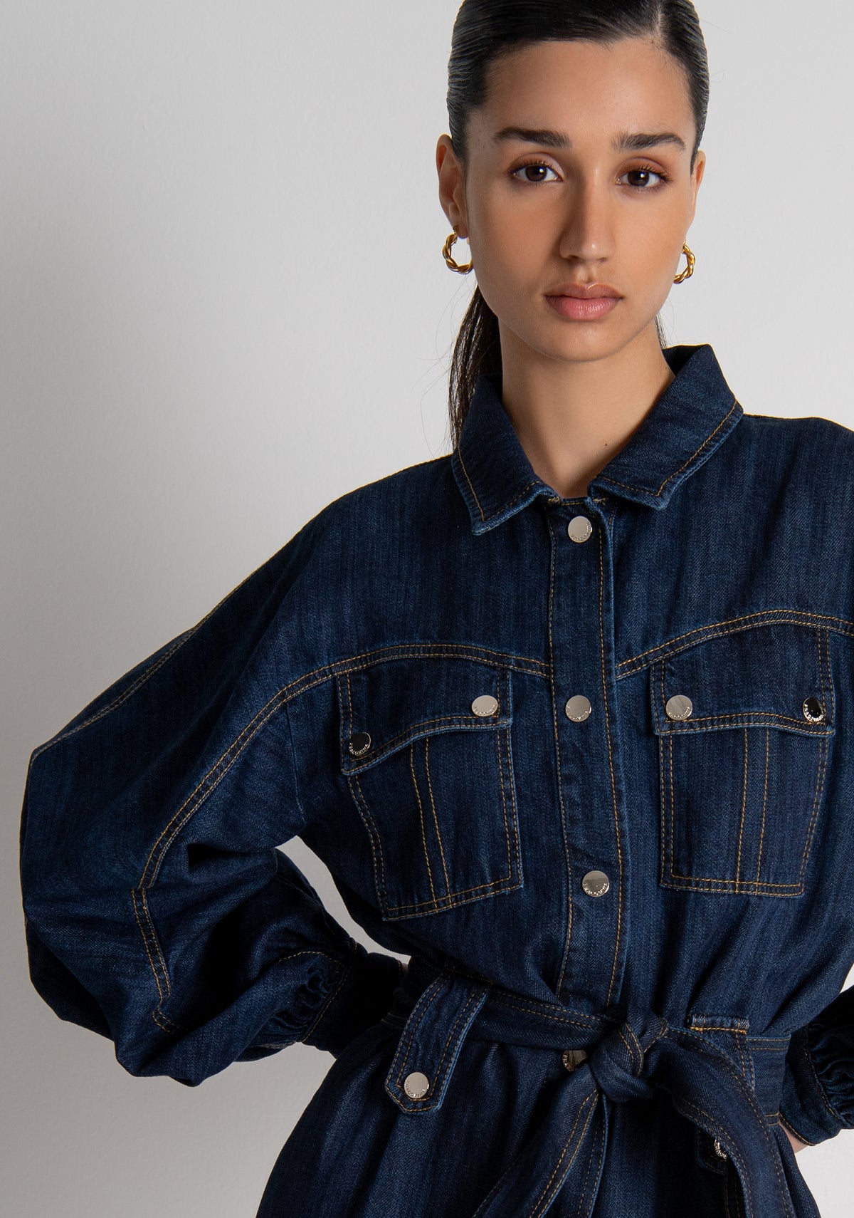 Mini dress regular fit made in denim with middle wash Fracomina FS26WD4001D40993-365-3