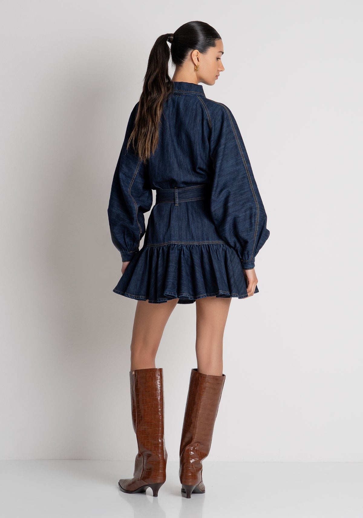 Mini dress regular fit made in denim with middle wash Fracomina FS26WD4001D40993-365-4