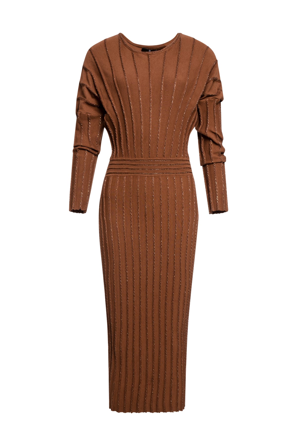 Knitted dress regular fit middle length with lurex Fracomina FS26WD5009K459Q7-KL0-1