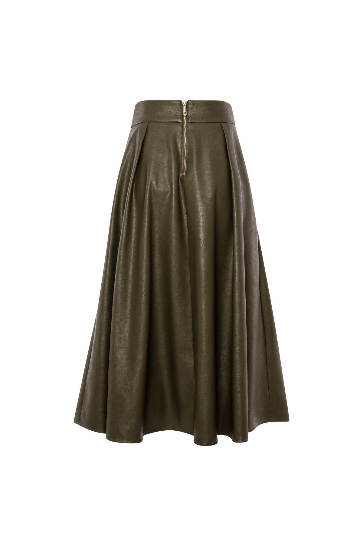 Long skirt wide fit made in fake leather Fracomina FS26WG2001P45601-K66-2