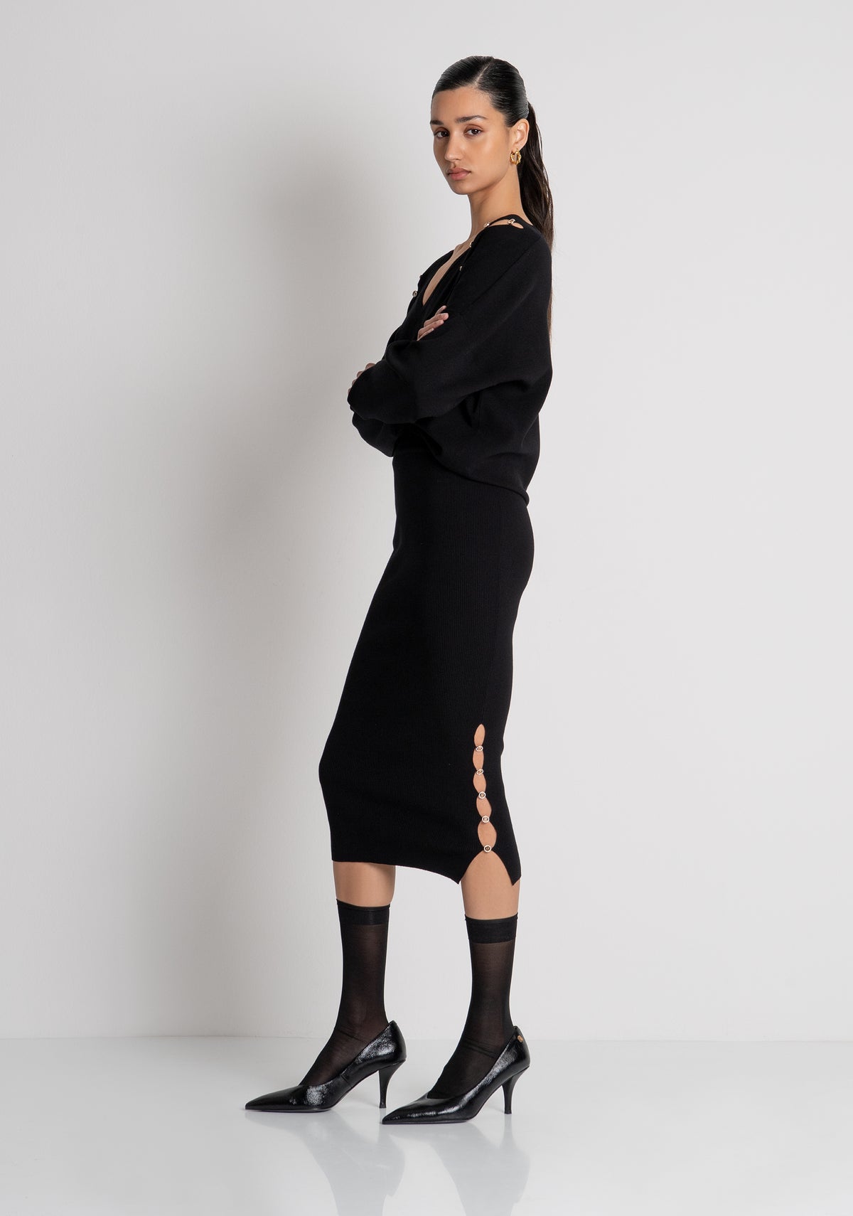 Knitted skirt slim fit middle length Fracomina FS26WG4003K56501-053-2