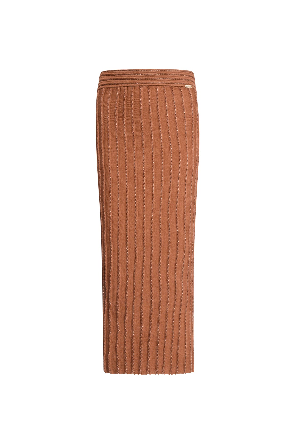 Long knitted skirt slim fit with lurex Fracomina FS26WG4007K459Q7-KL0-1