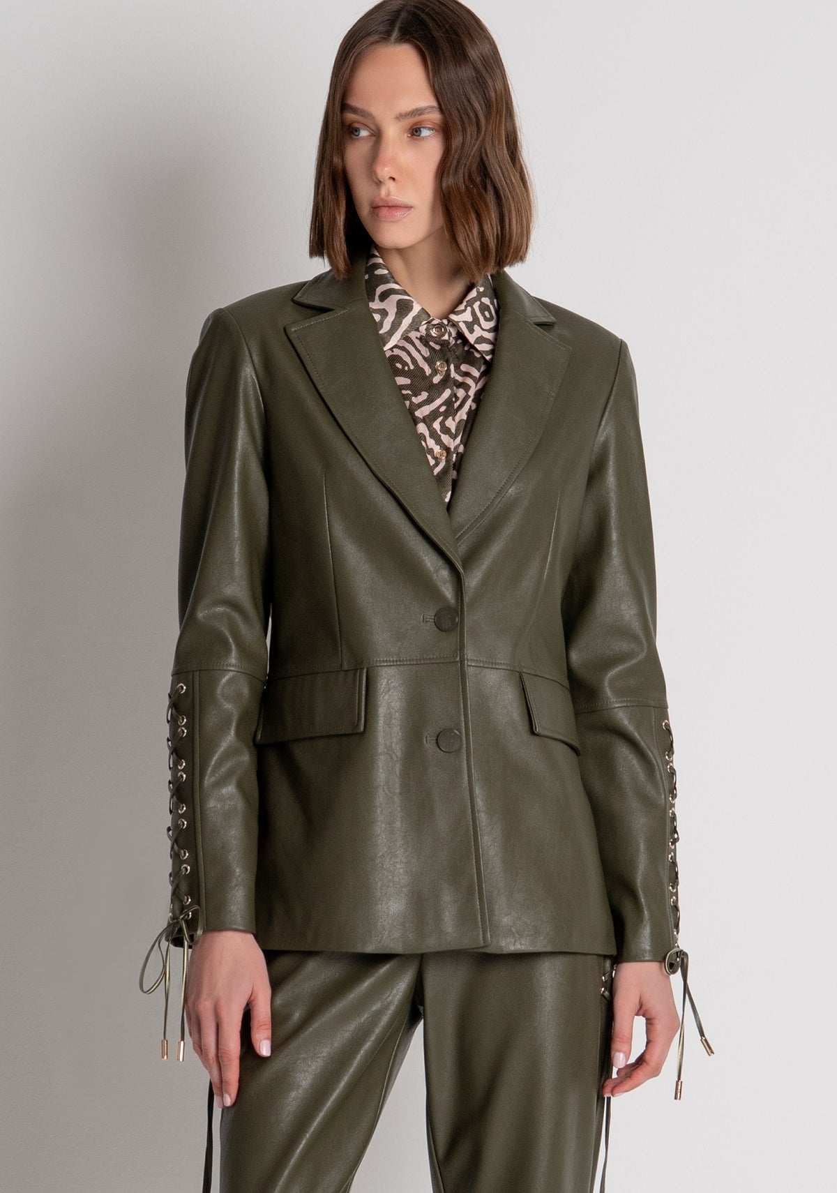 Blazer jacket regular fit single breasted made in fake fur Fracomina FS26WJ2001P45601-813-2