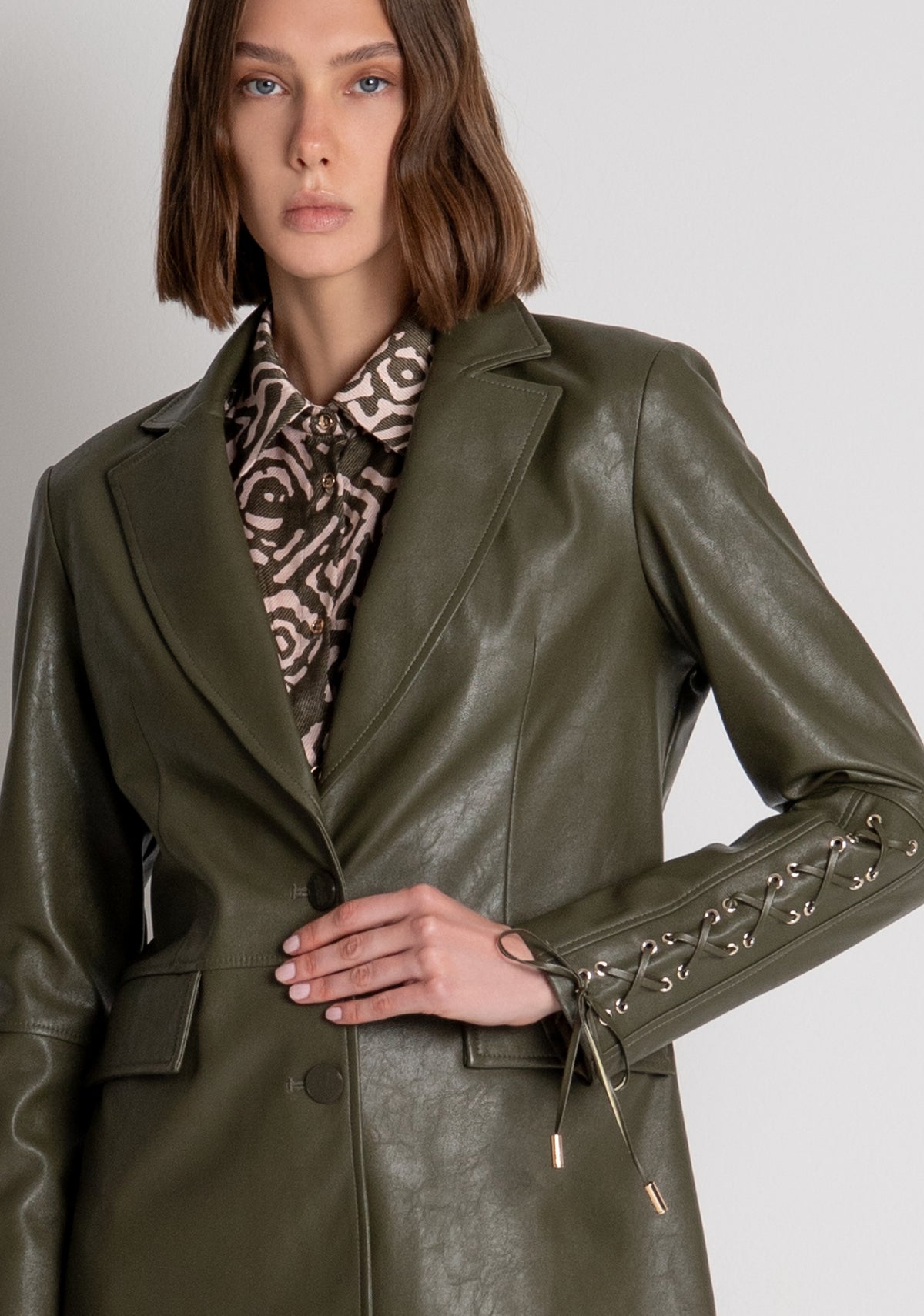 Blazer jacket regular fit single breasted made in fake fur Fracomina FS26WJ2001P45601-813-3