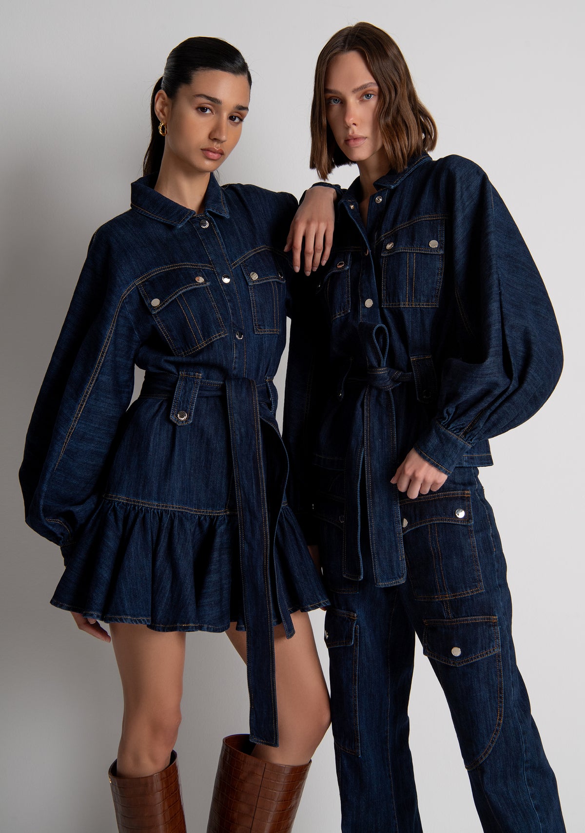 Jacket over fit made in denim with middle wash Fracomina FS26WJ4002D40993-365-5
