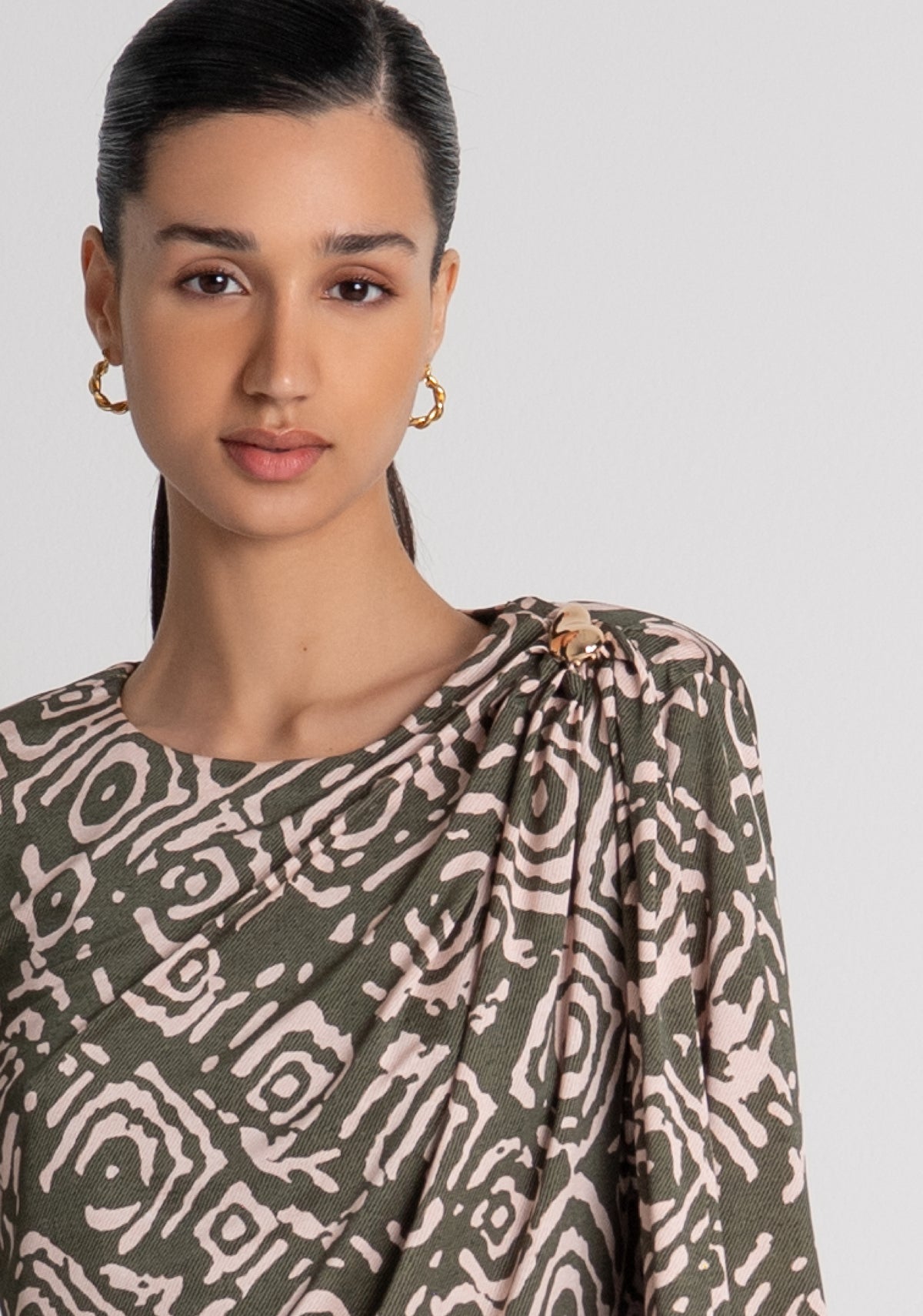 Blouse regular fit with geometrical pattern Fracomina FS26WT1006W798Y8-P15-3