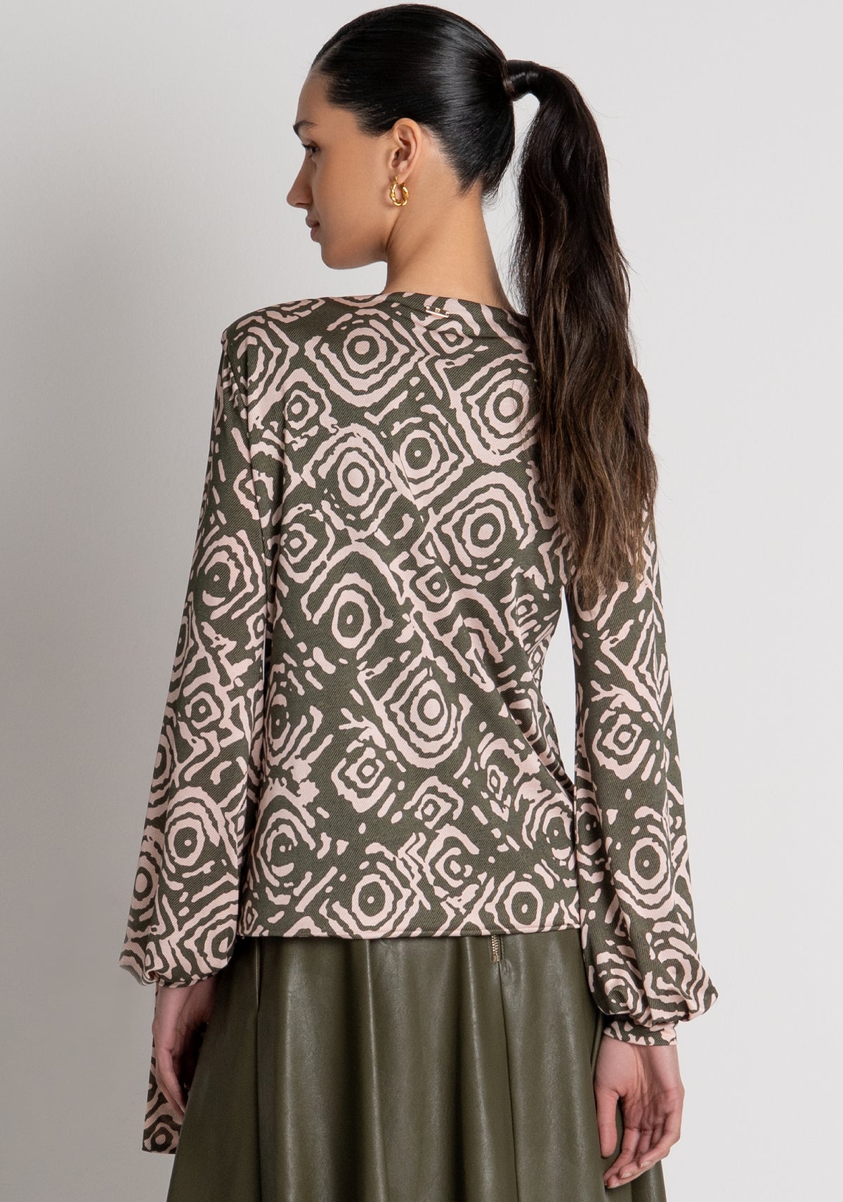 Blouse regular fit with geometrical pattern Fracomina FS26WT1006W798Y8-P15-4