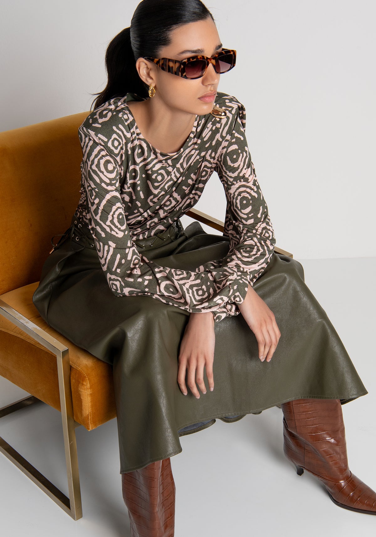 Blouse regular fit with geometrical pattern Fracomina FS26WT1006W798Y8-P15