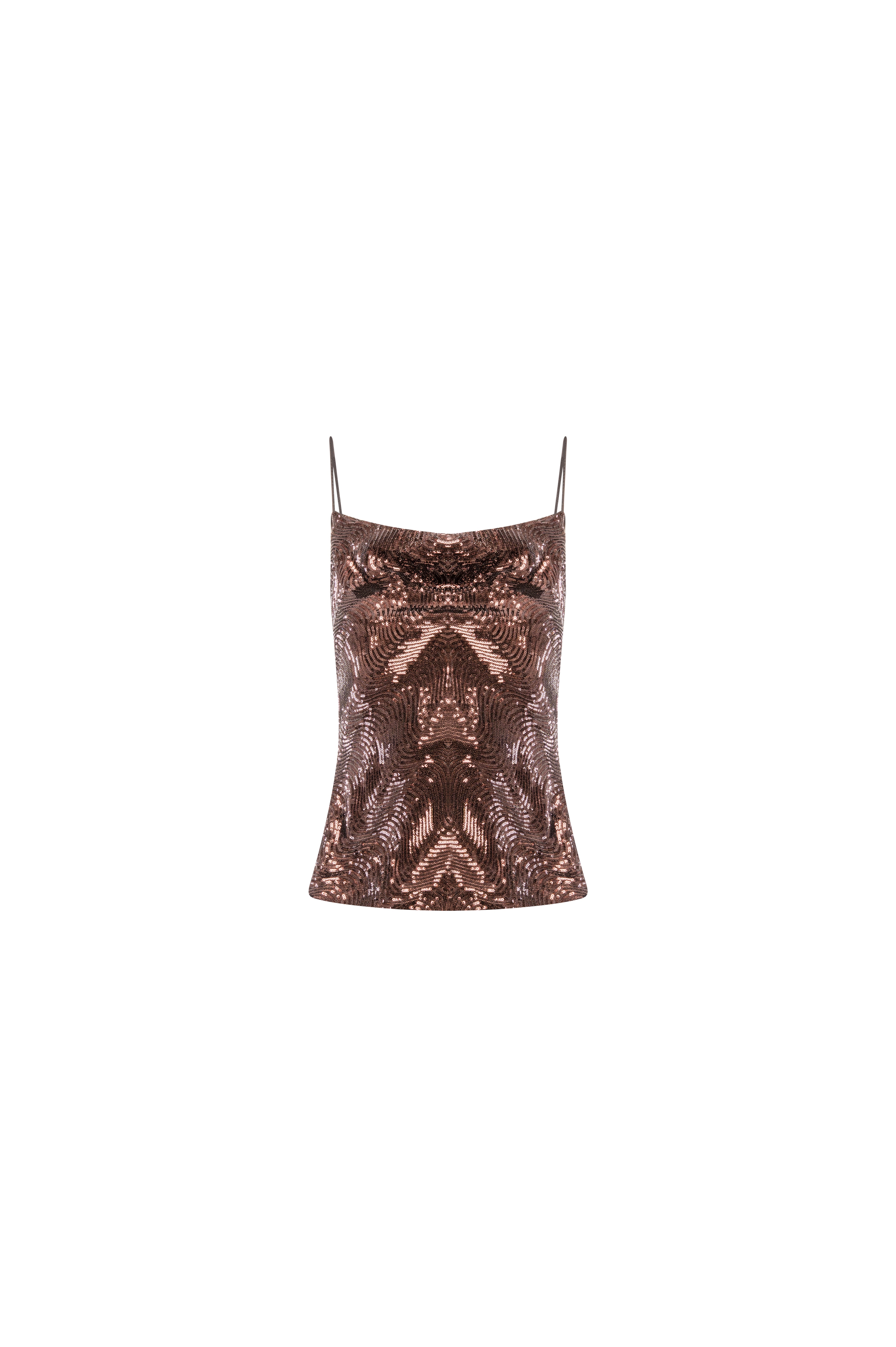 Tank top made in fabric with sequins Fracomina FS26WT2002W53601-K06-1