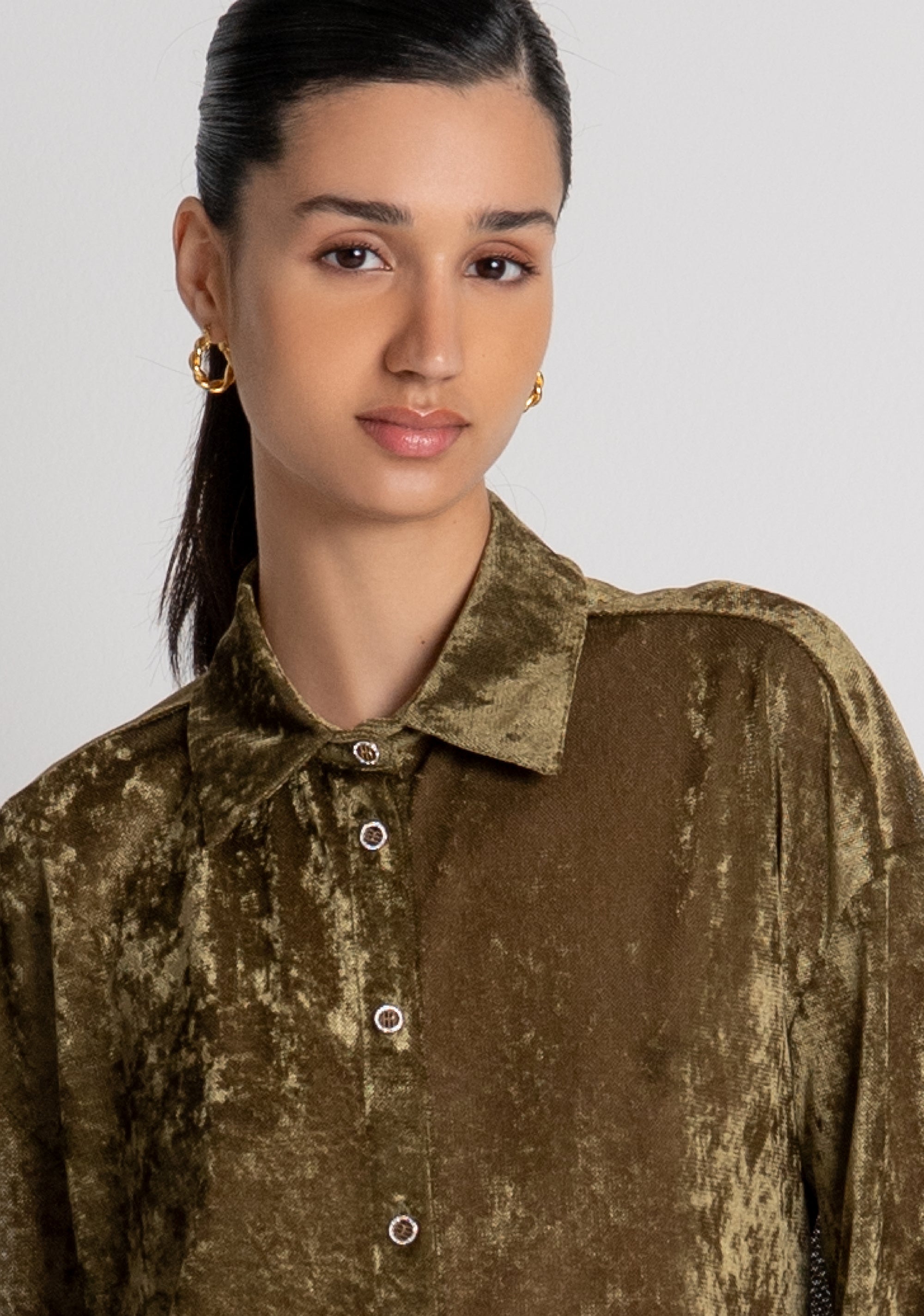 Shirt regular fit made in velvet Fracomina FS26WT6002W597Q5-813-2