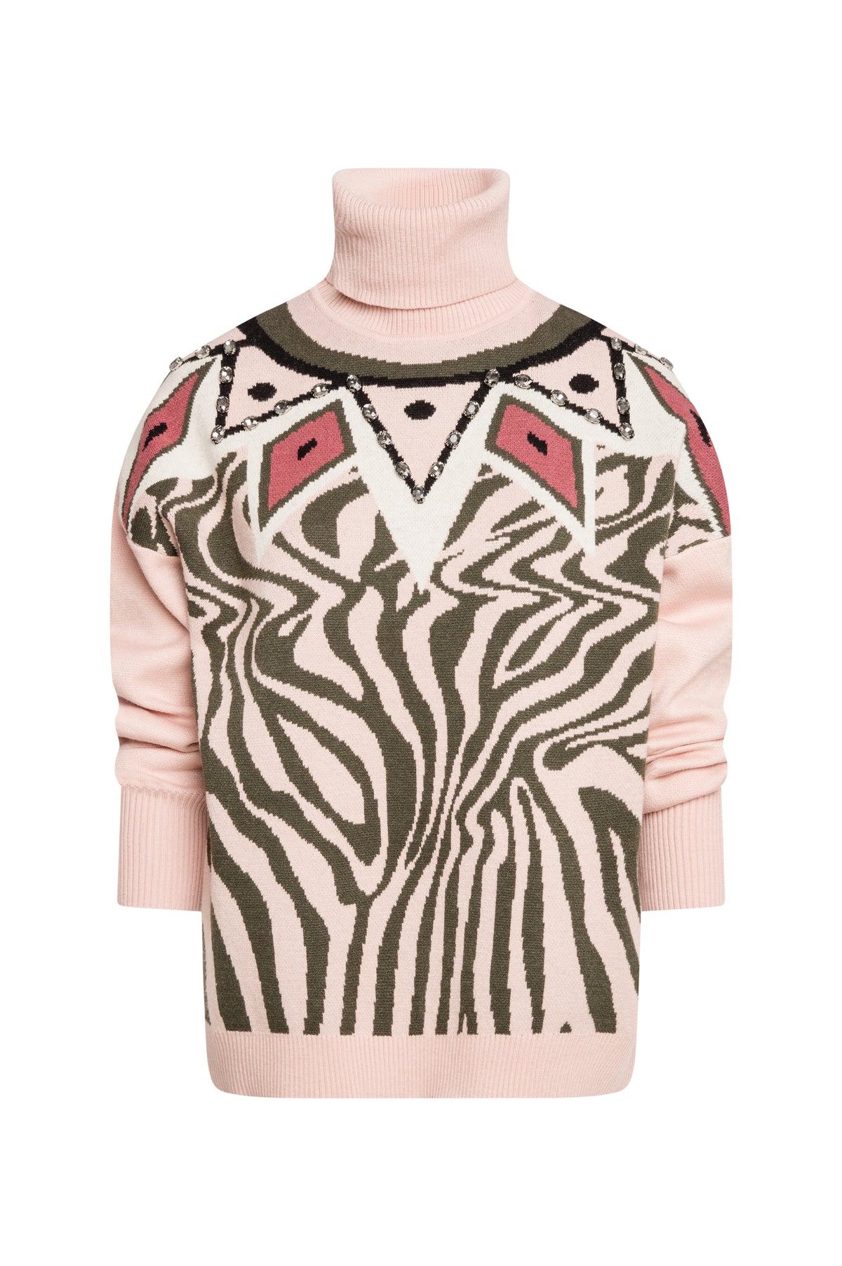 Knitwear regular fit with animalier jacquard effect Fracomina FS26WT7002K504F8-K37-1