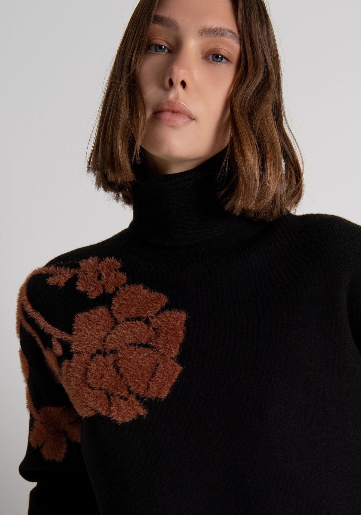 Knitwear regular fit with flowery jacquard effect Fracomina FS26WT7008K50201-P16-3