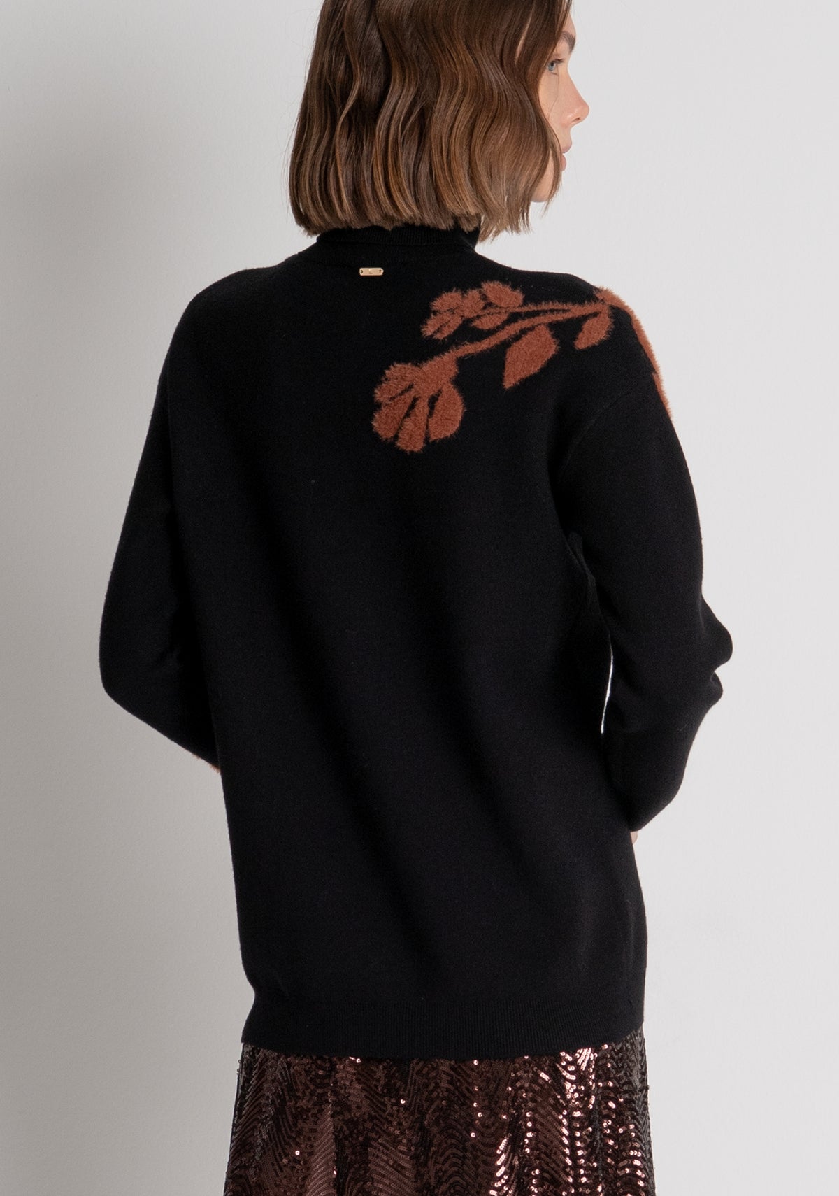 Knitwear regular fit with flowery jacquard effect Fracomina FS26WT7008K50201-P16-4
