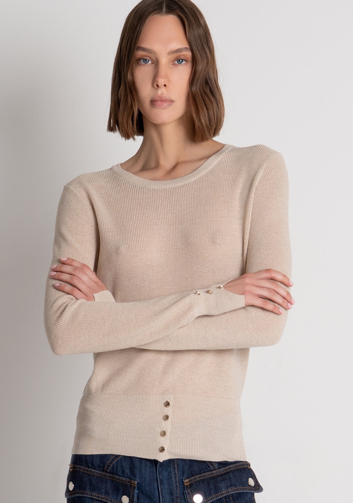 Knitwear regular fit with wool and lurex Fracomina FS26WT7022K492Q7-150-2
