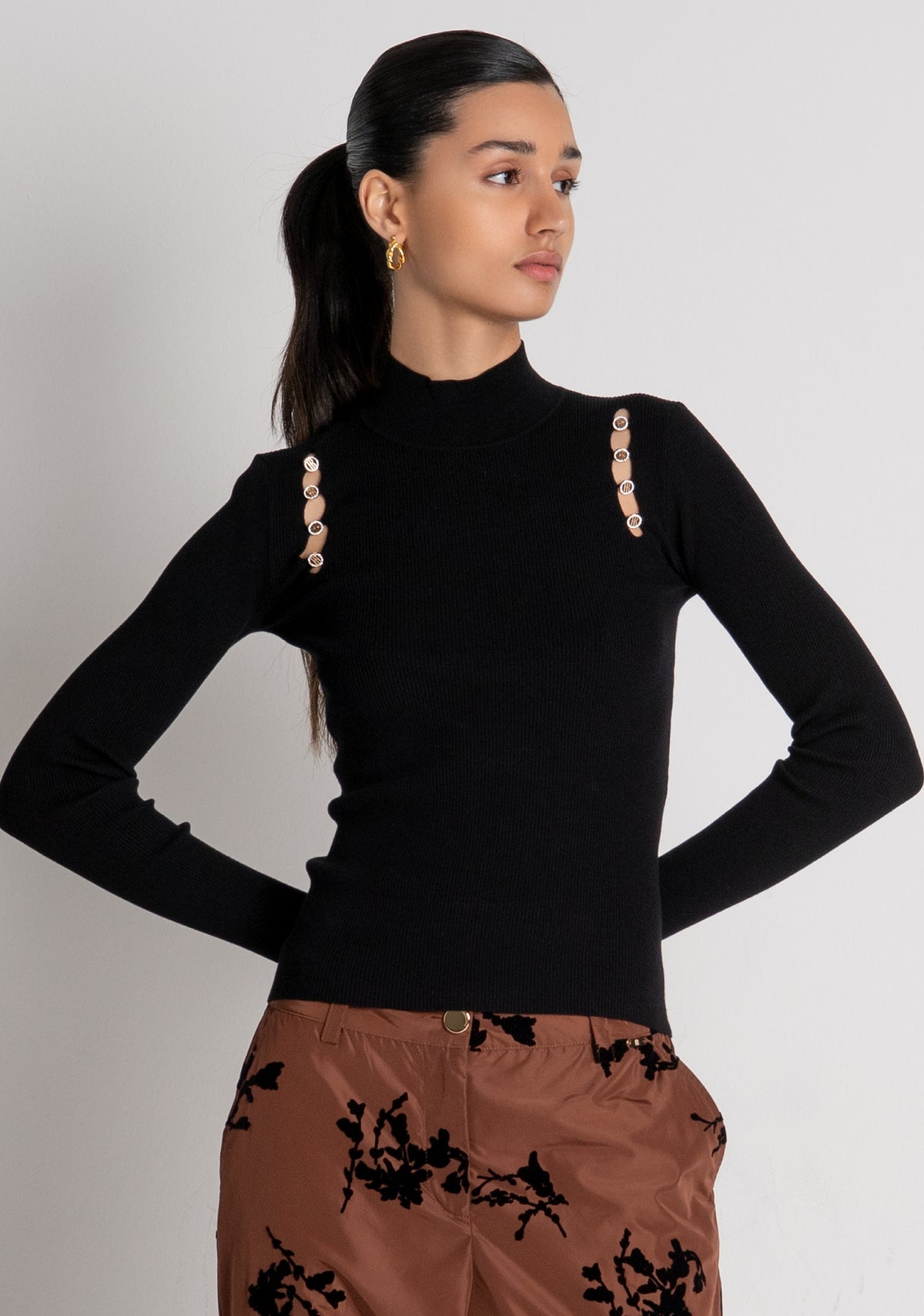 Knitwear slim fit with high neck Fracomina FS26WT7026K56501-053-2