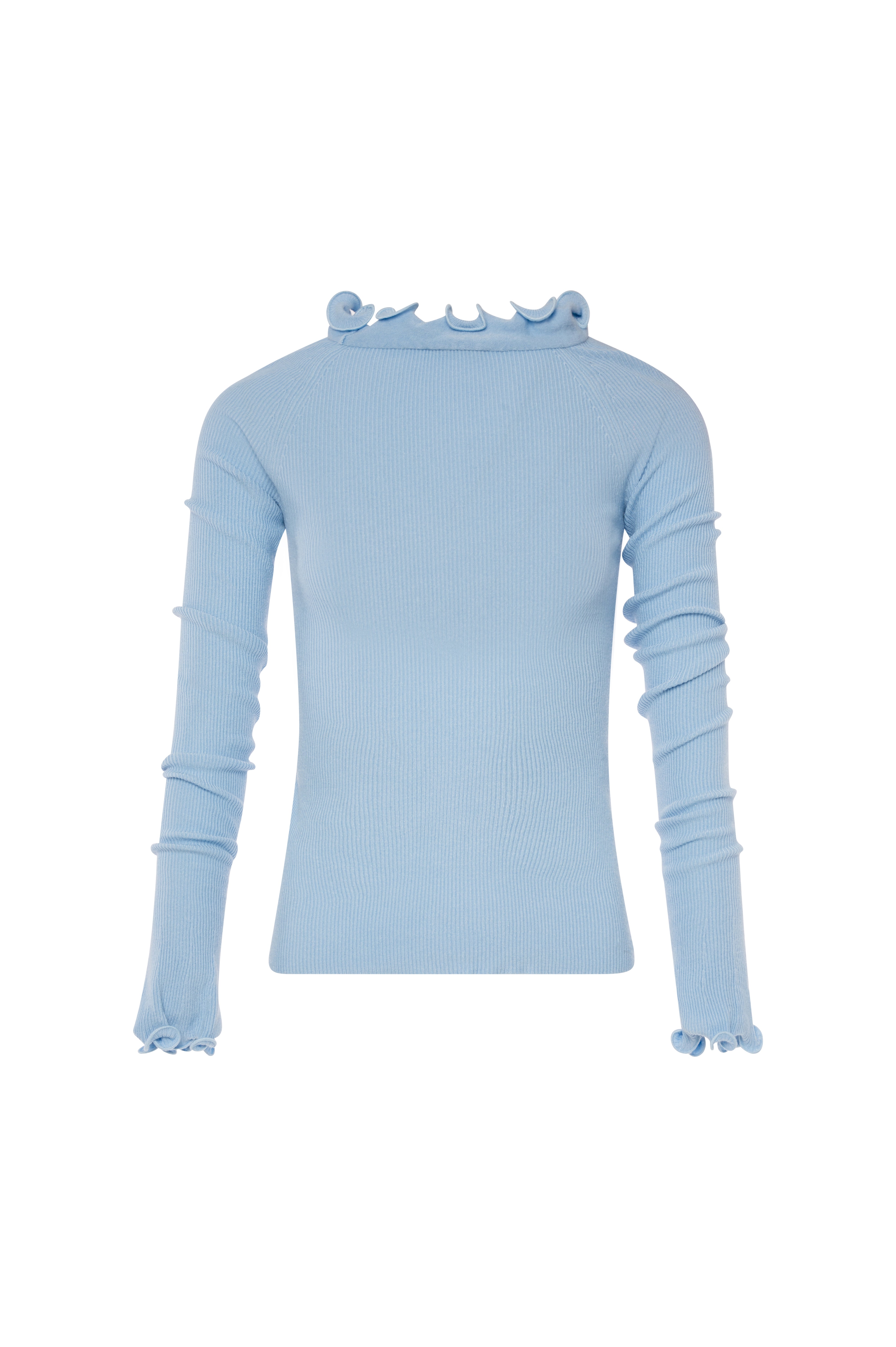 Knitwear slim fit with frills at the bottom Fracomina FS26WT7033K42001-KB1-2