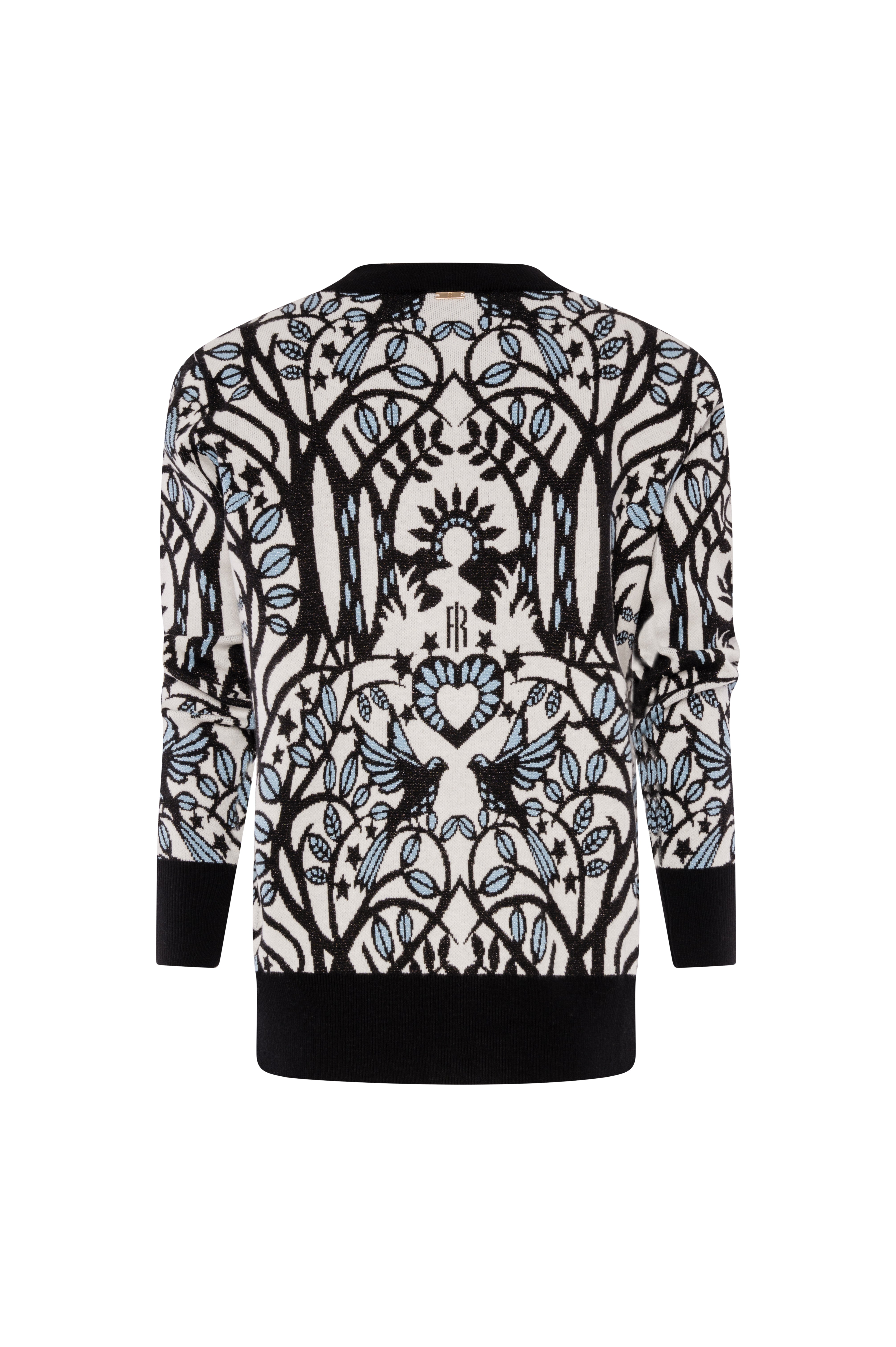 Knitted cardigan regular fit with jacquard effect Fracomina FS26WT8001K502F8-KE1-2