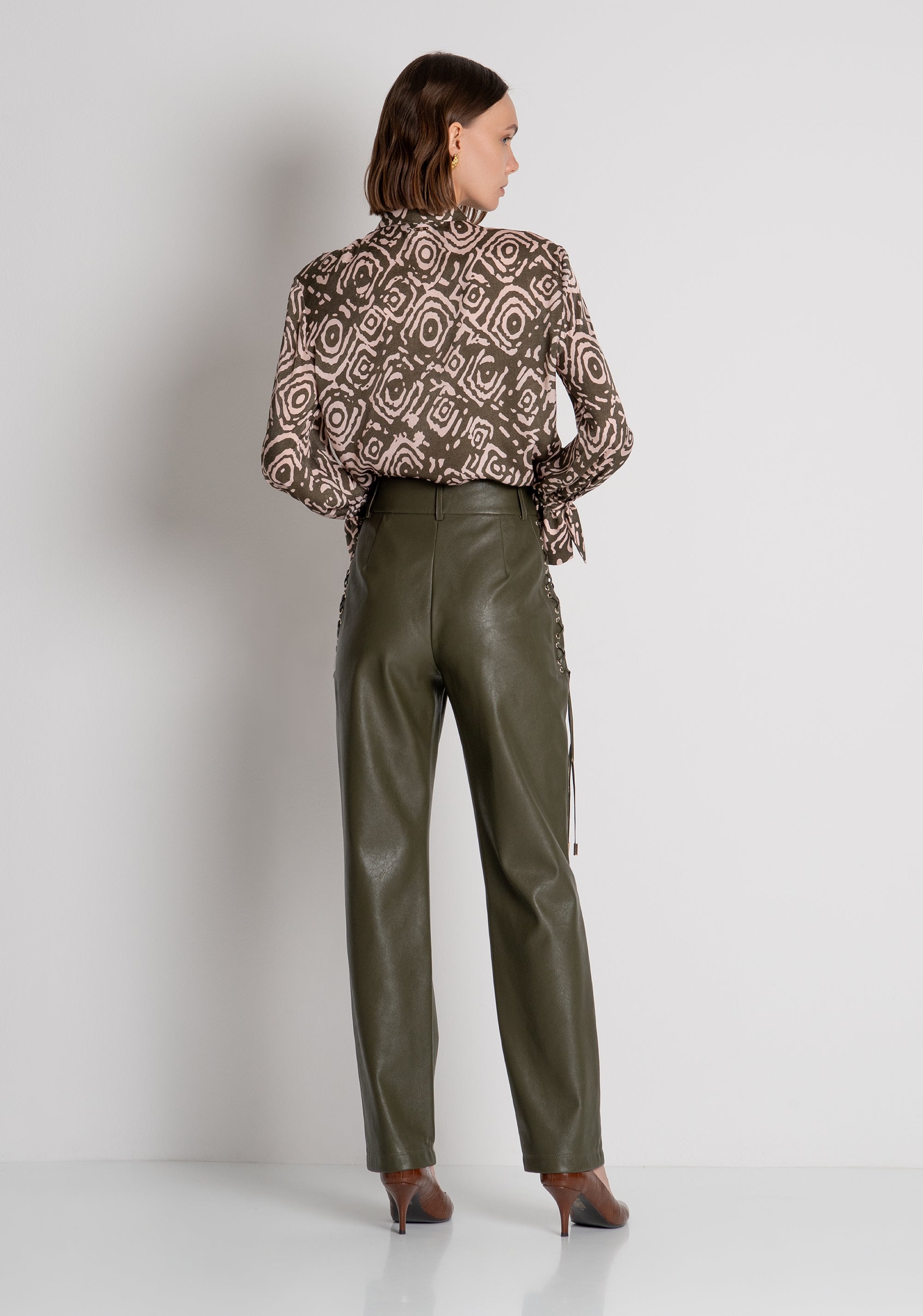 Pant regular fit made in fake leather Fracomina FS26WV2002P45601-813-4