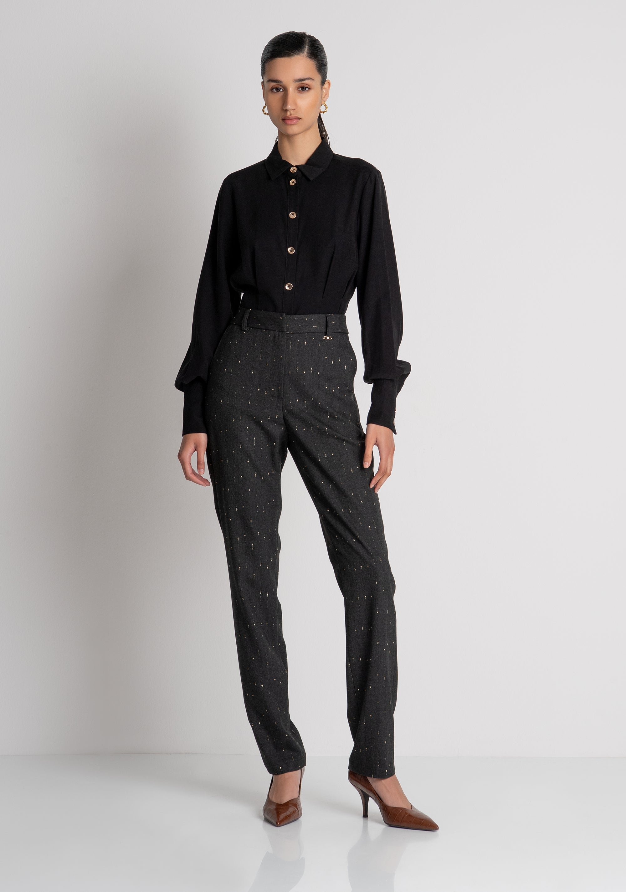 Pant regular fit made in pinstriped fabric Fracomina FS26WV2003W726Q7-053-2