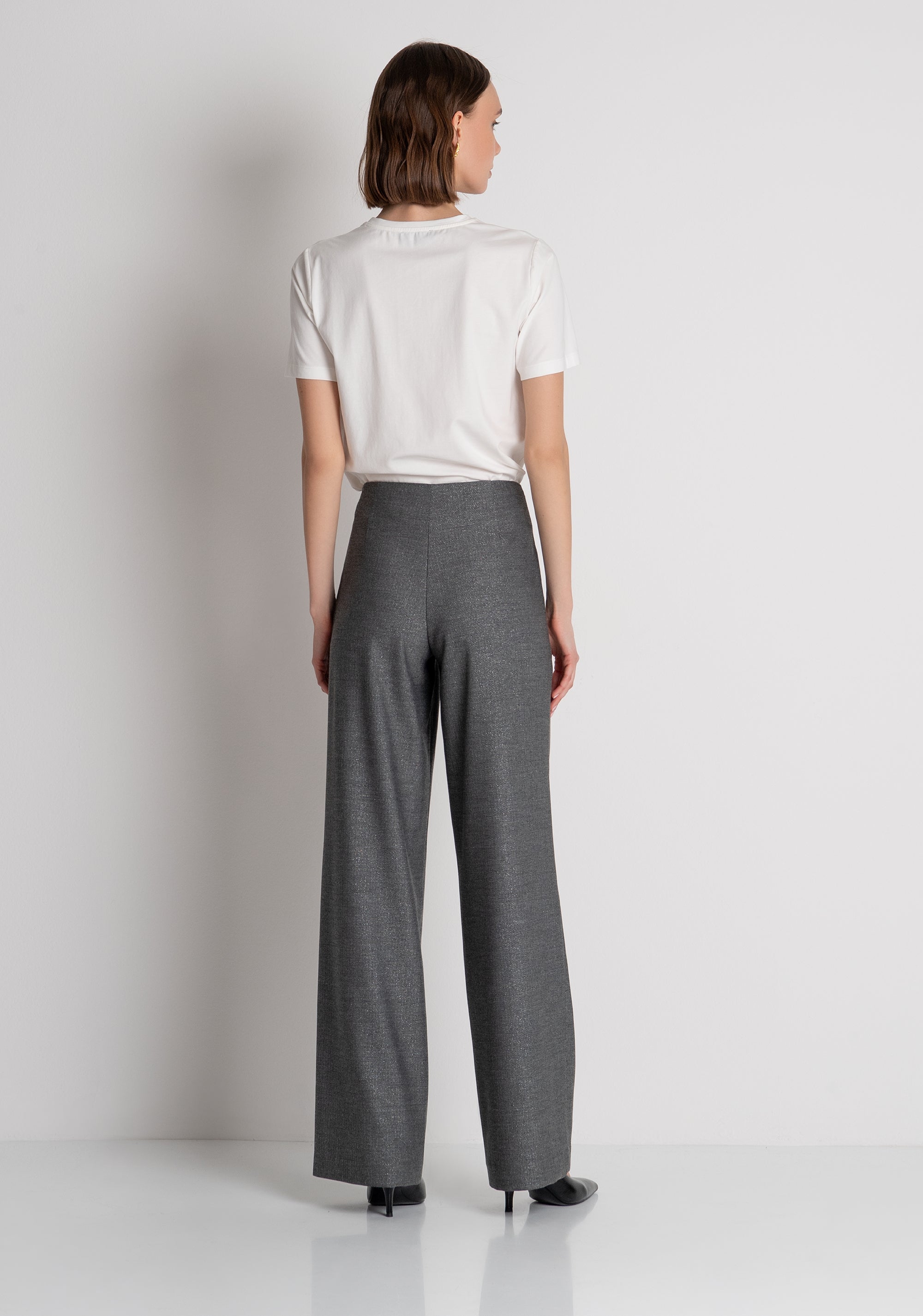 Palazzo pant wide fit with belt at the front Fracomina FS26WV3010W500J1-060-4