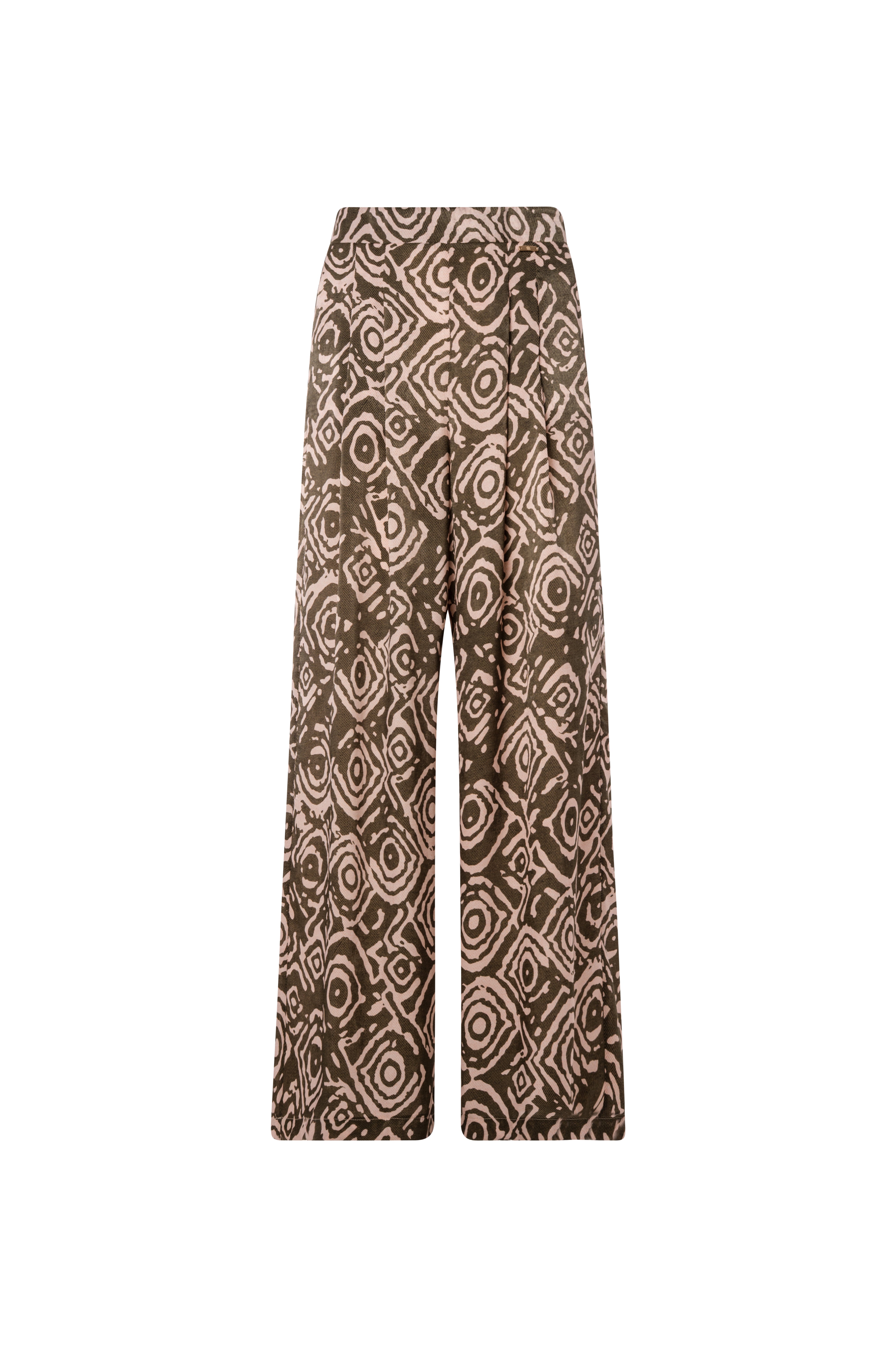 Palazzo pant wide fit with geometrical pattern Fracomina FS26WV3011W411Y8-KM2-1