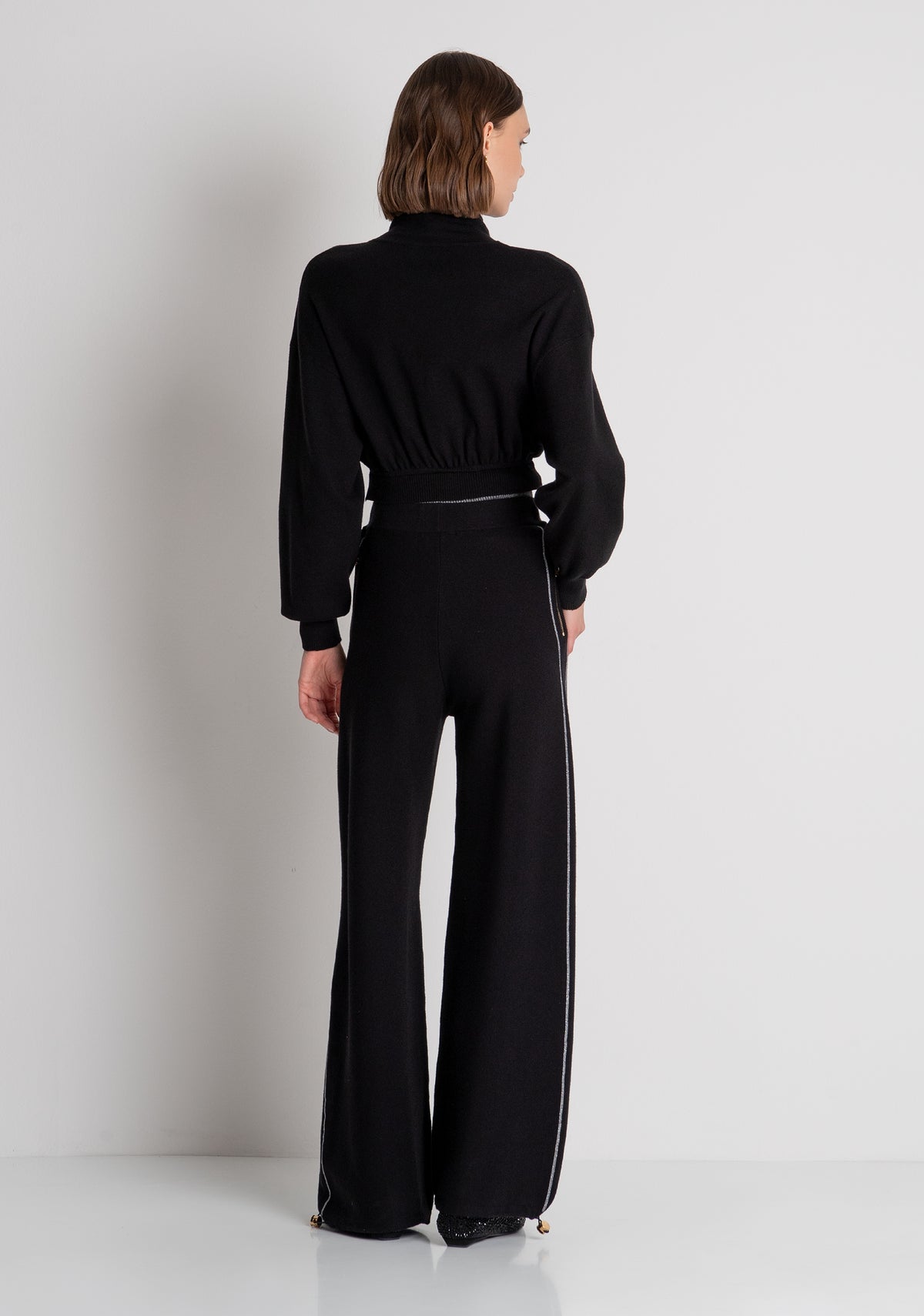 Knitted palazzo pant wide fit Fracomina FS26WV7002K45901-056-4