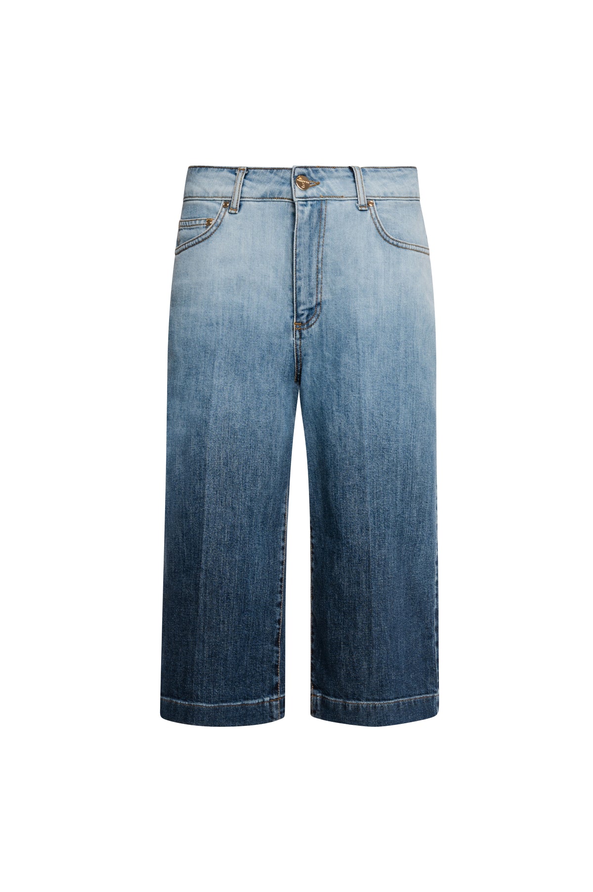 Jeans cropped made in denim with fading wash Fracomina FS26WV9003D401Q1-K18-1