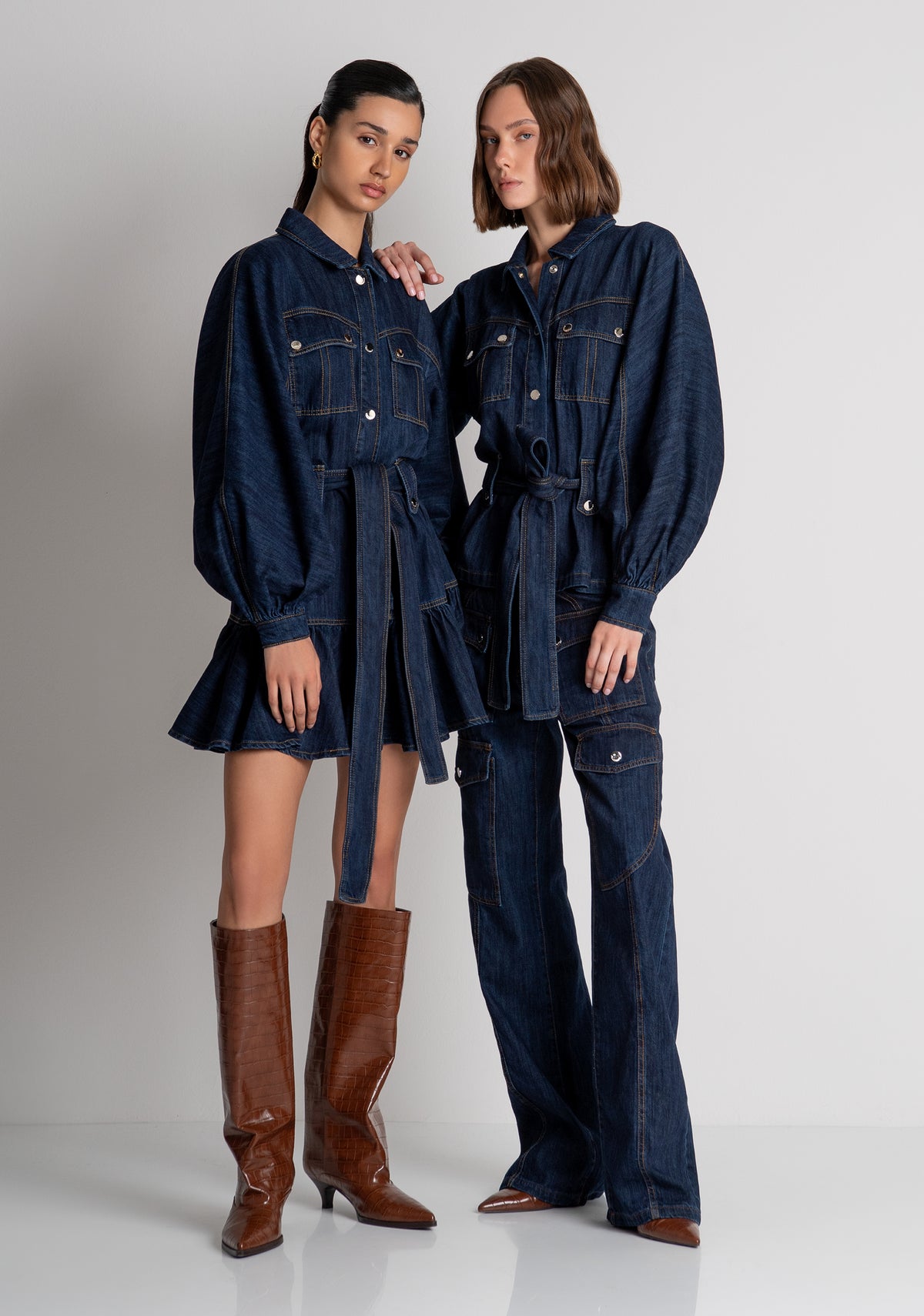Jeans bootcut made in denim with dark wash Fracomina FS26WVA001D40993-654-4