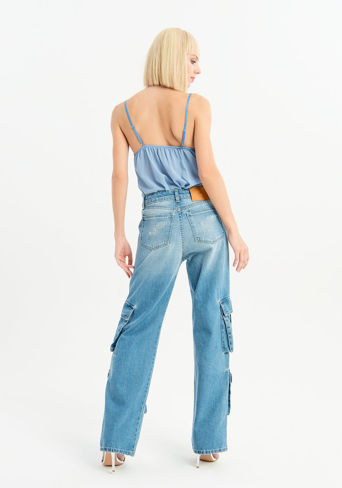Palazzo jeans with side pockets cargo Riot
