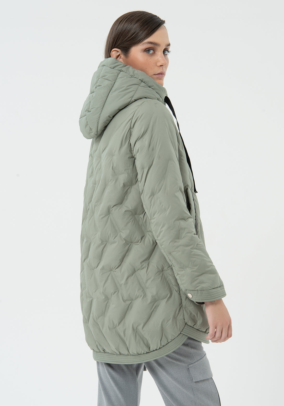Hooded Regular Midi Puffer Jacket