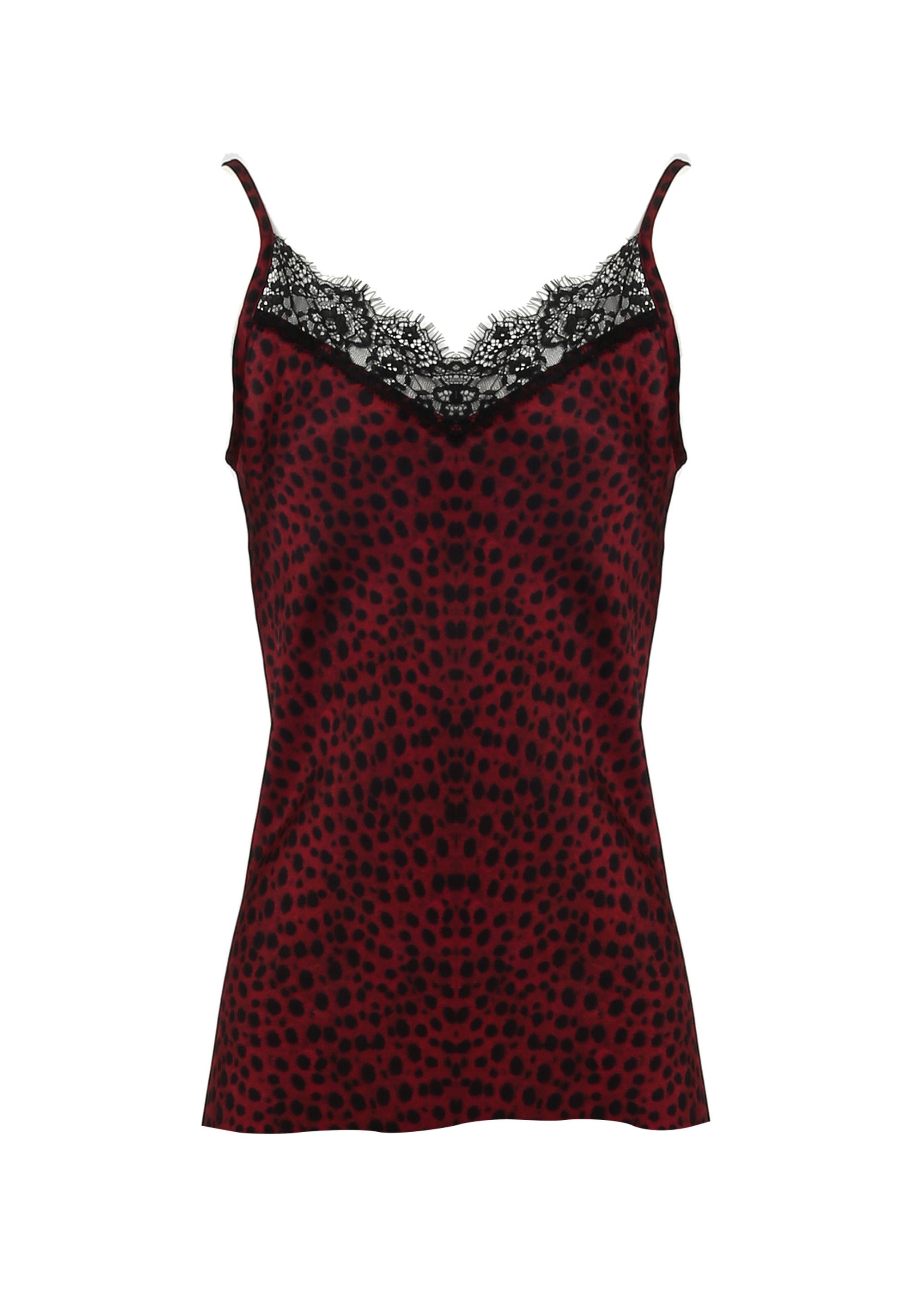 Tank top animalier with lace Fracomina FU24WT2001W451L7-T67