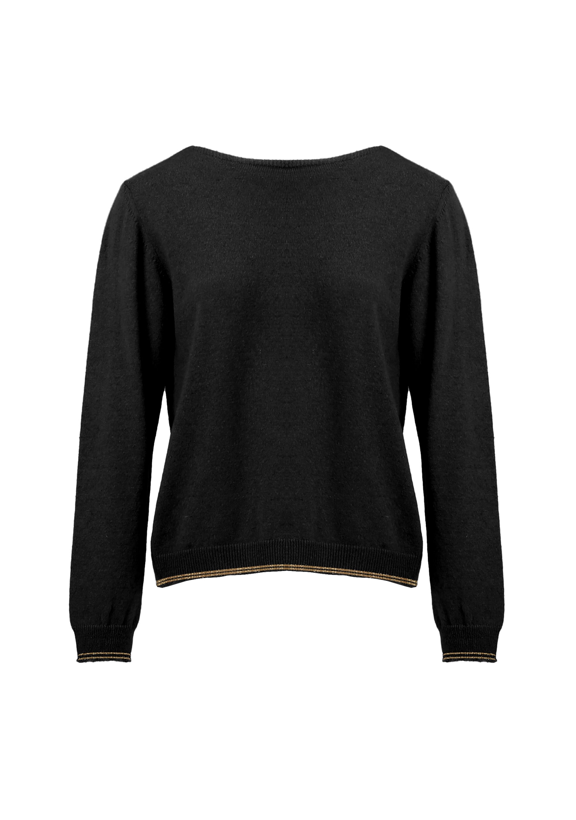 Sweater with gold lurex edges Fracomina FU24WT7007K55701-053