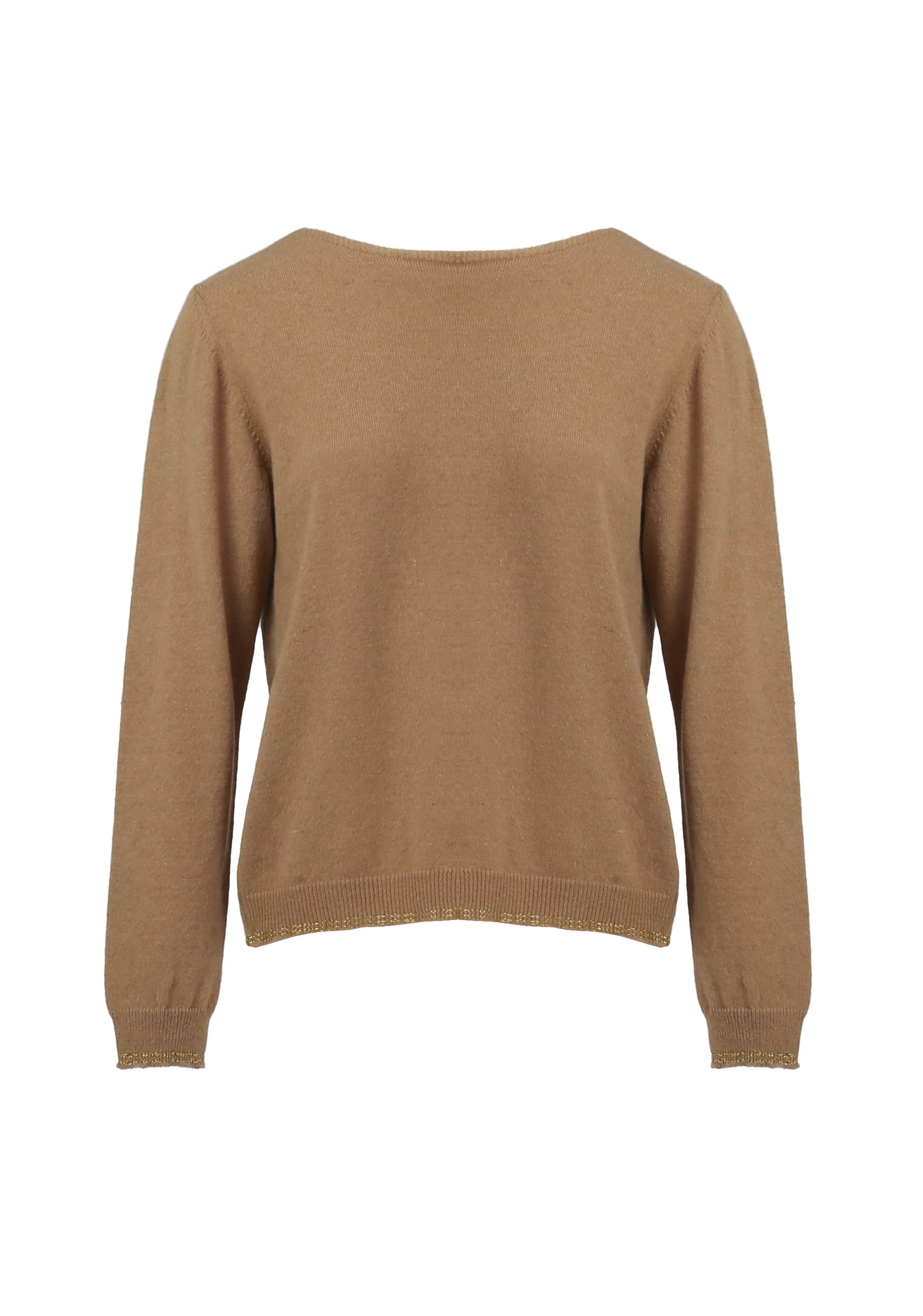 Sweater with gold lurex edges Fracomina FU24WT7007K55701-093