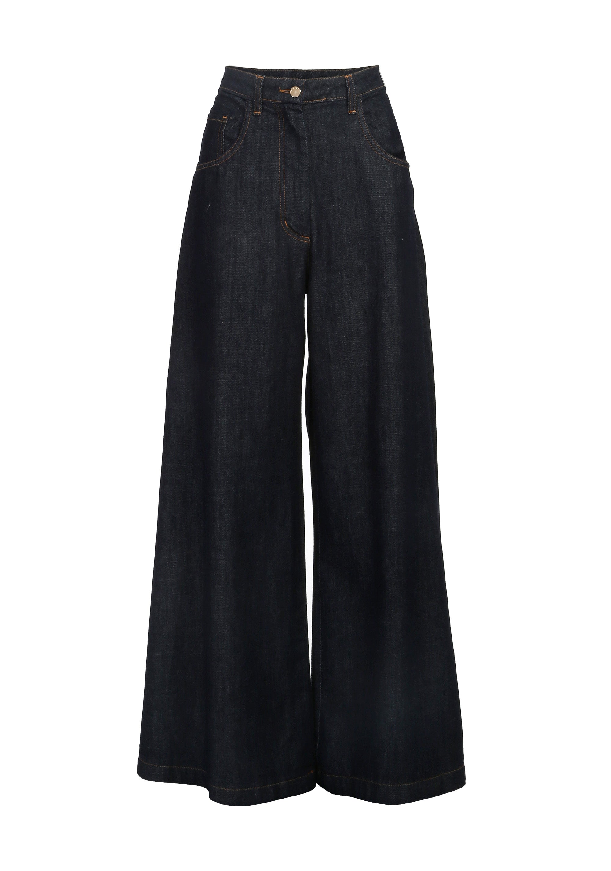 Palazzo pant in denim Fracomina FU24WV3002D40001-117