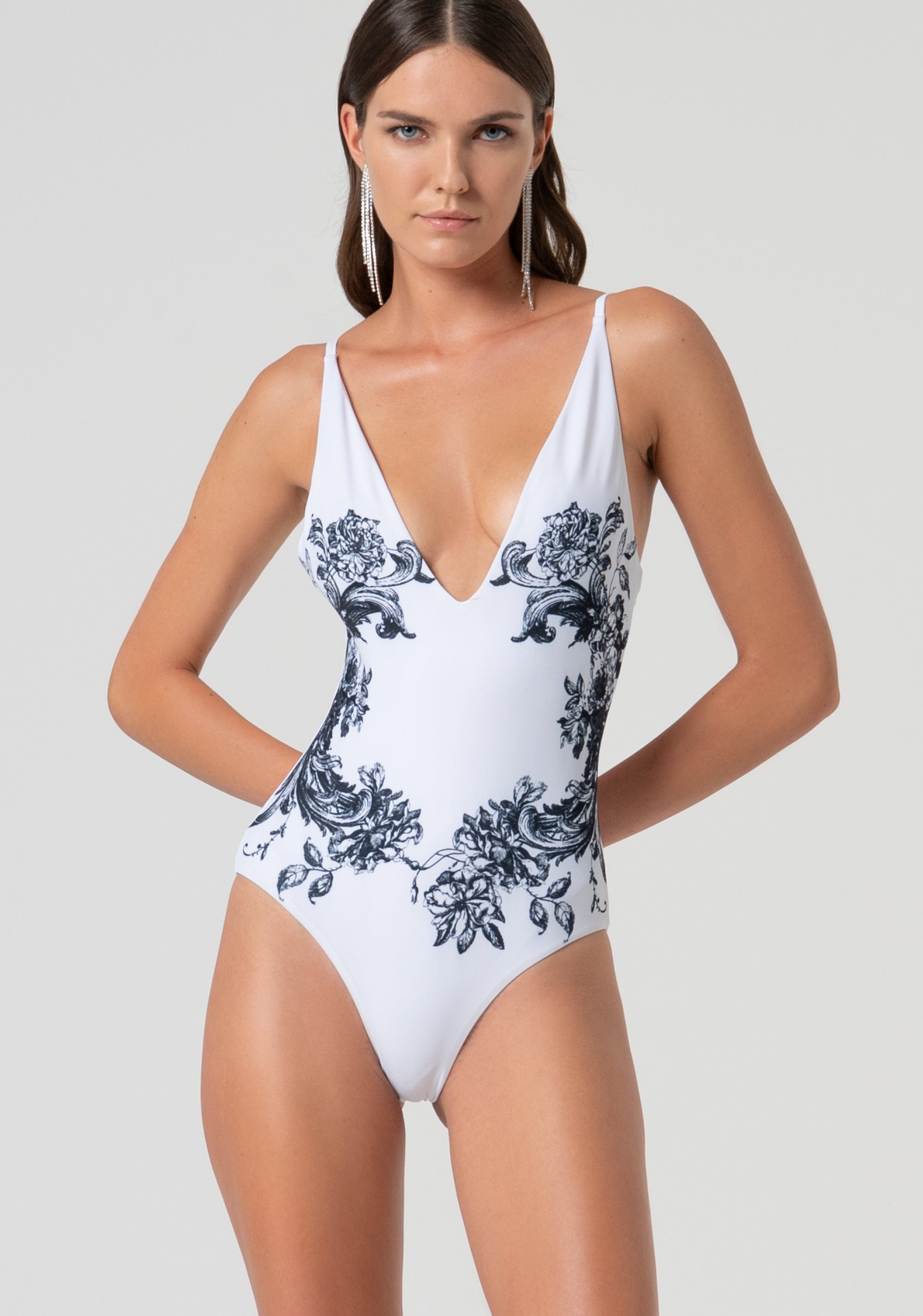 Swimsuit with flowery print Fracomina FV25SN1007J483R8-324-1