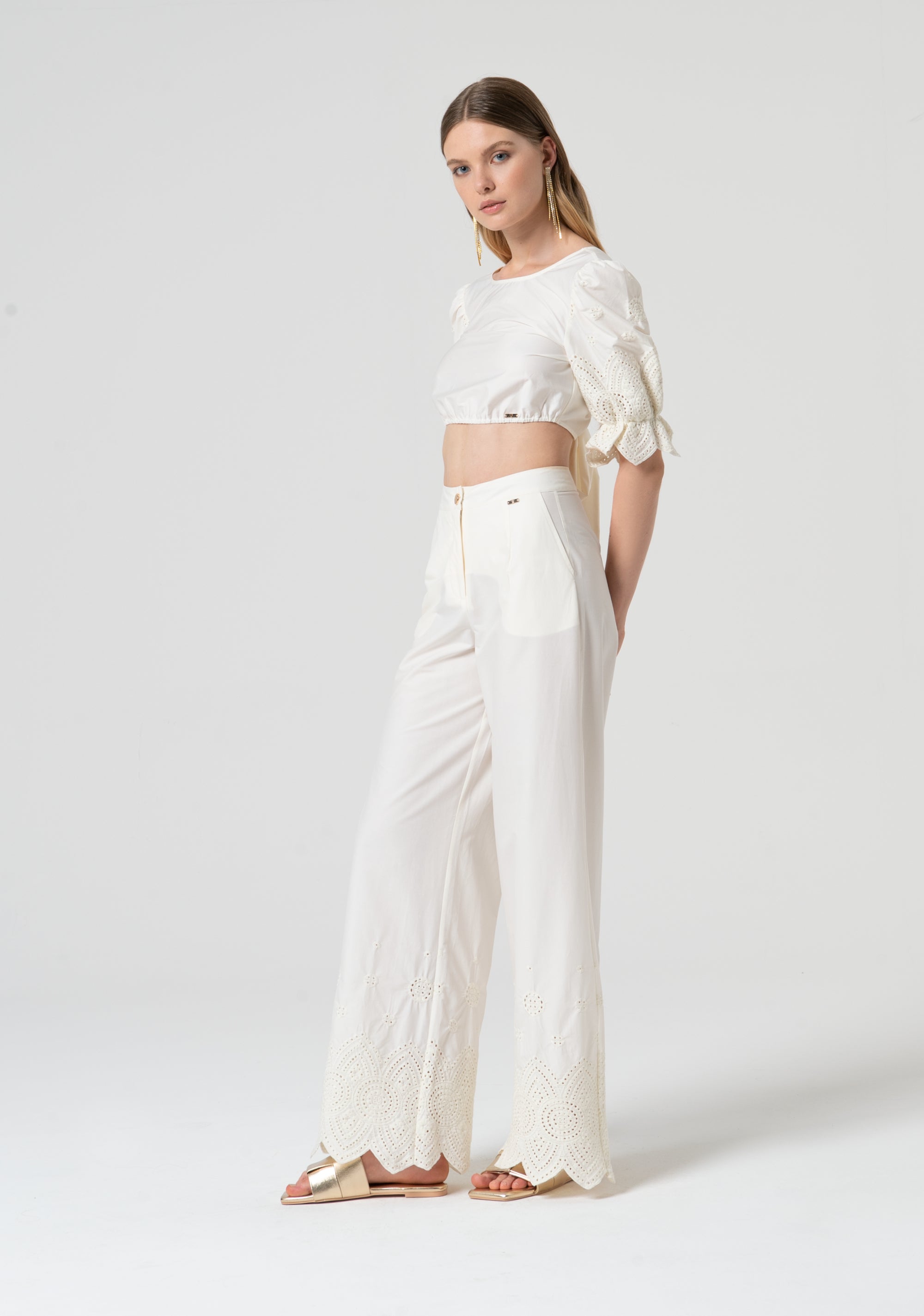 Palazzo pant made in cotton Fracomina FV25SV3004W40401-278-2