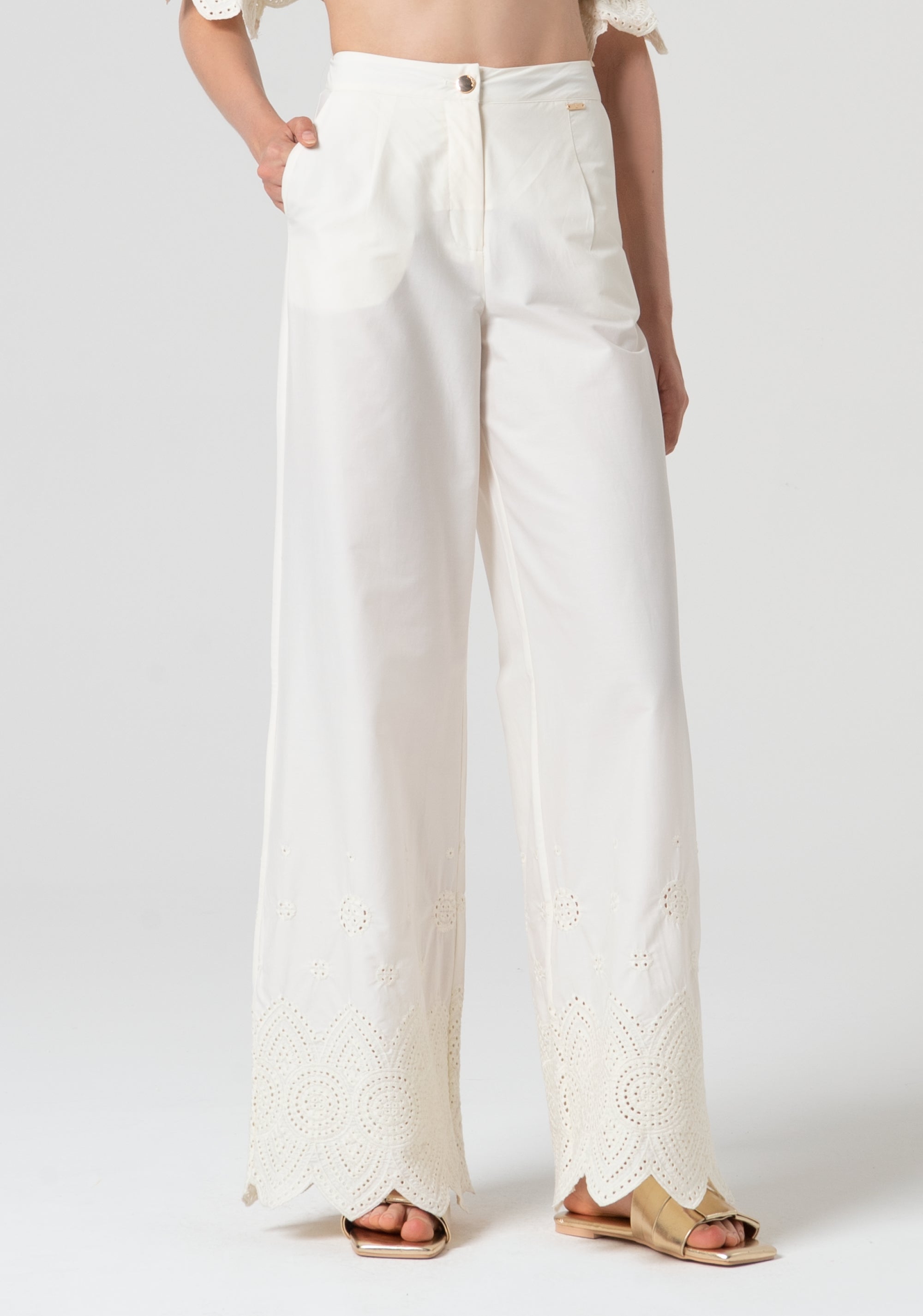 Palazzo pant made in cotton Fracomina FV25SV3004W40401-278-3