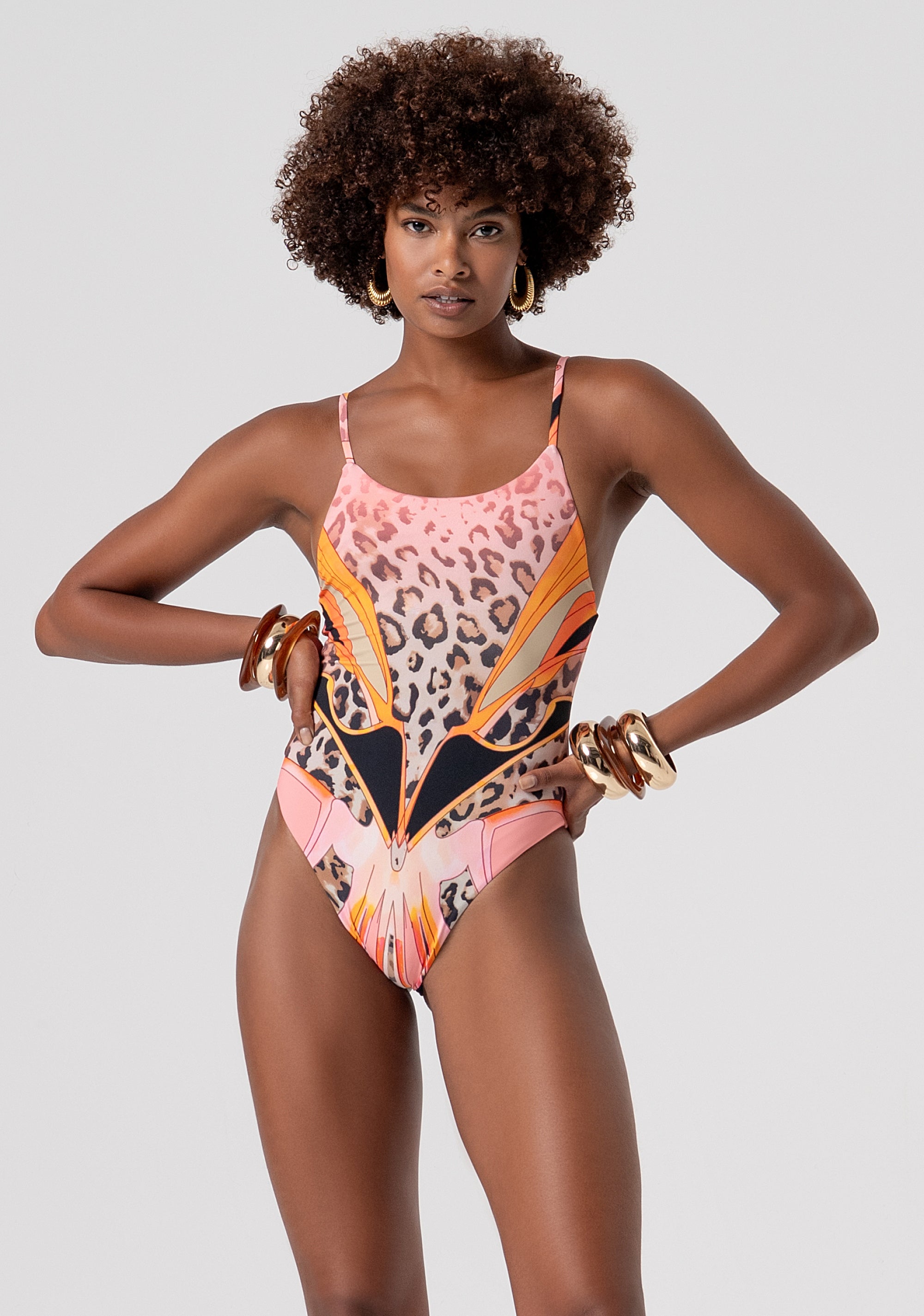 One-piece swimsuit with conceptual pattern Fracomina FV26SN1002J493J8-222-1