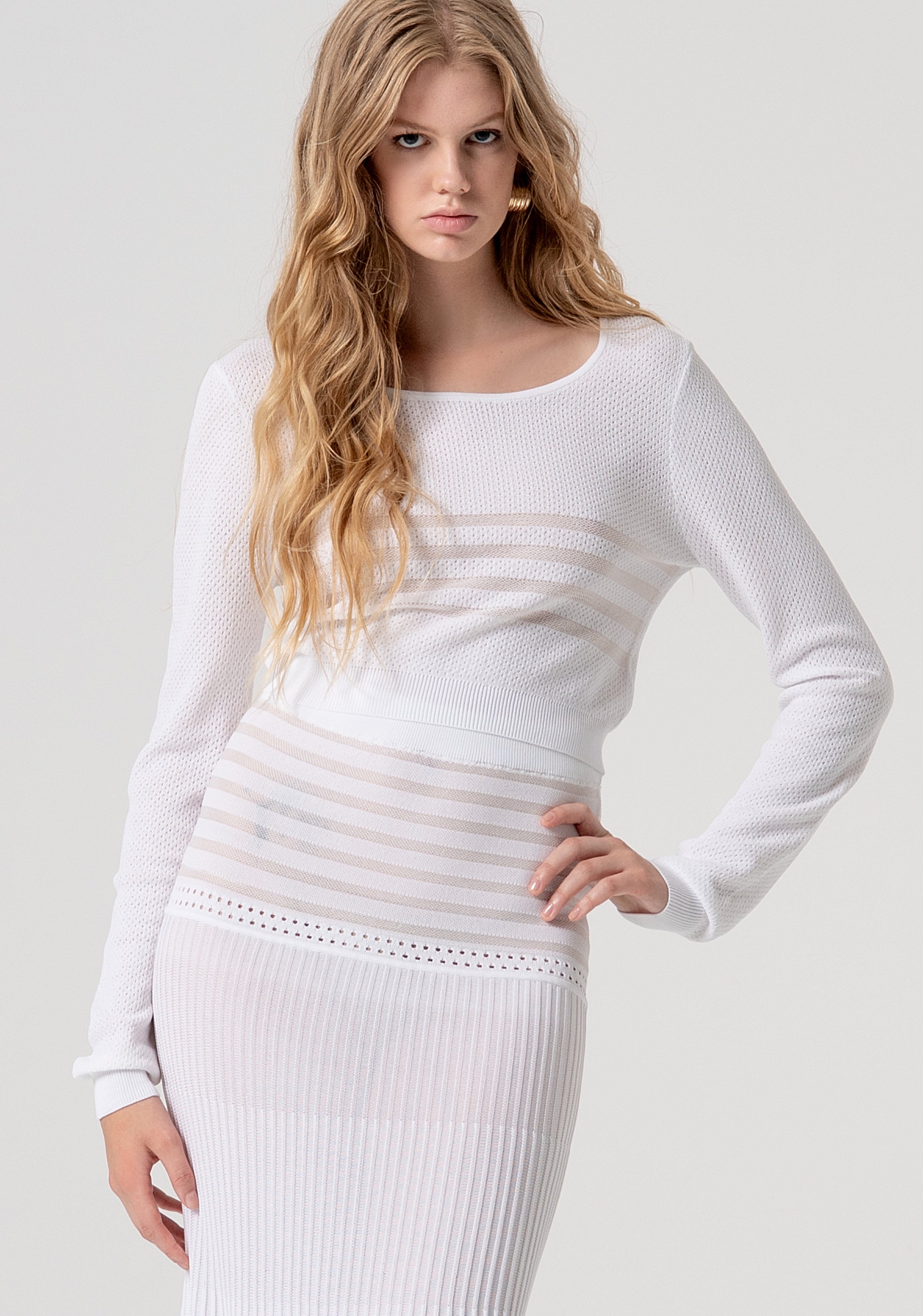 Knitted top cropped Fracomina FV26ST7001K41601-278-1