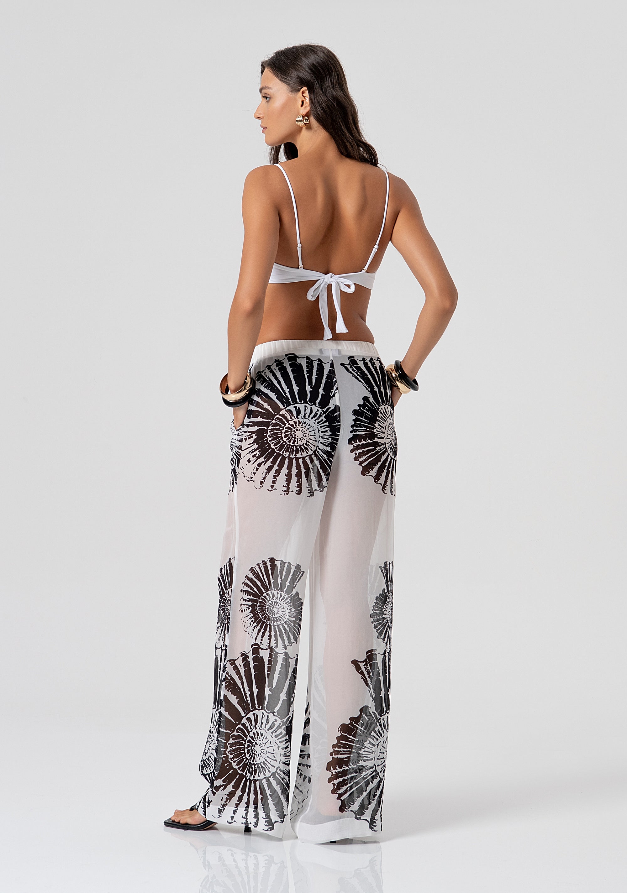 Palazzo pant flare with print Fracomina FV26SV3004W583R8-278-4