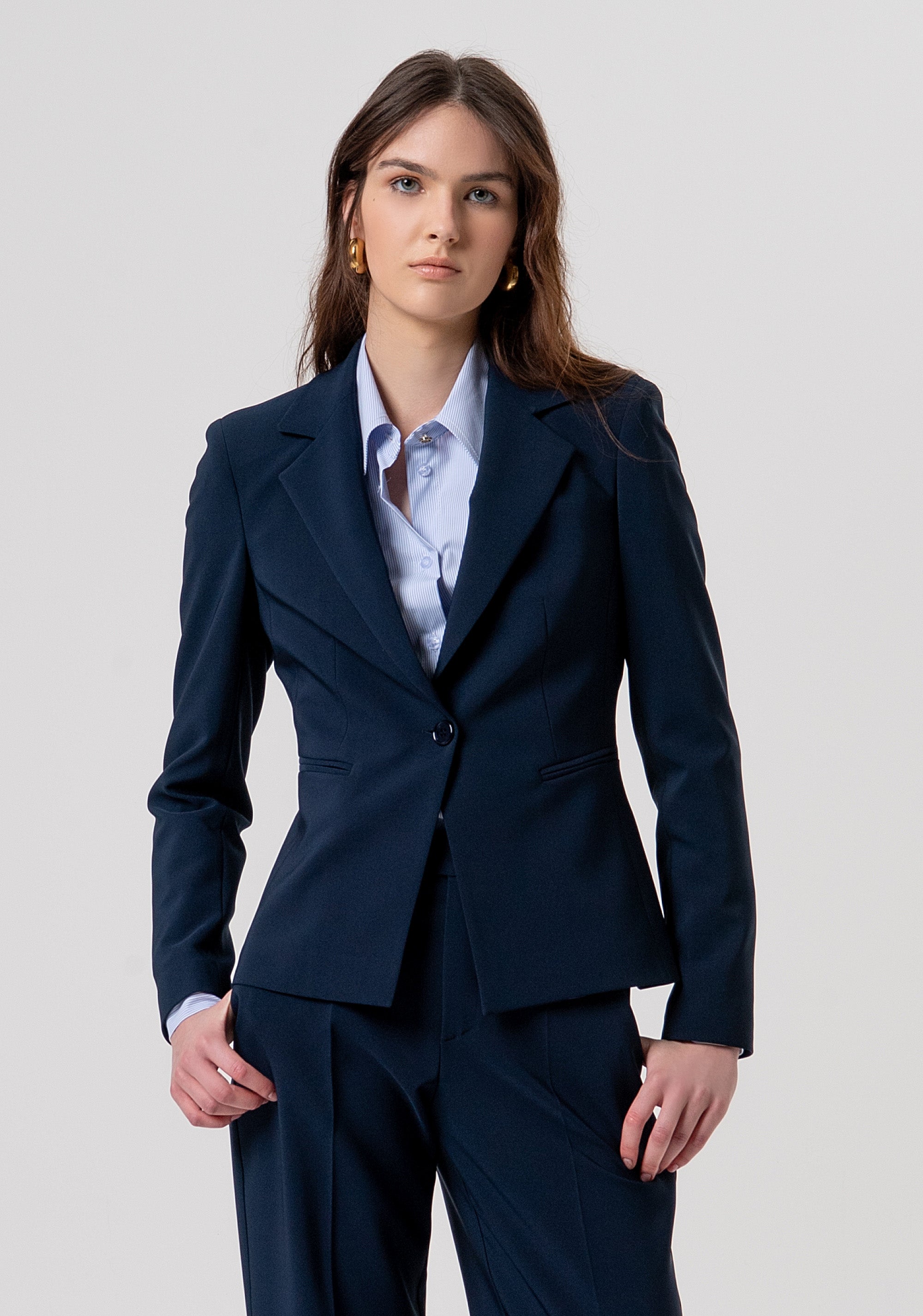 Blazer jacket slim fit single breasted Fracomina FY26SJ1019W42901-117-1