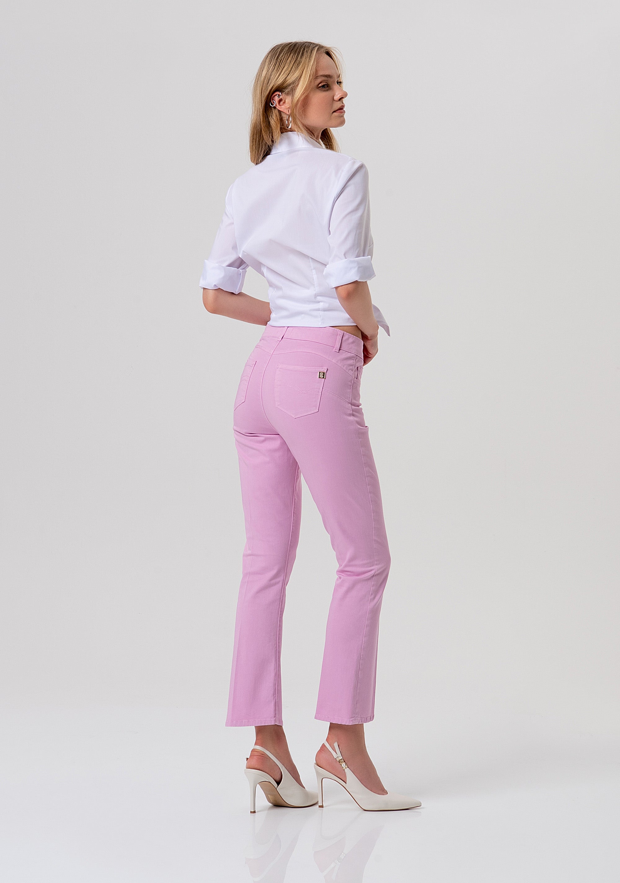 Pant cropped with push-up effect made in gabardine Fracomina FY26SV8030W61501-226-3