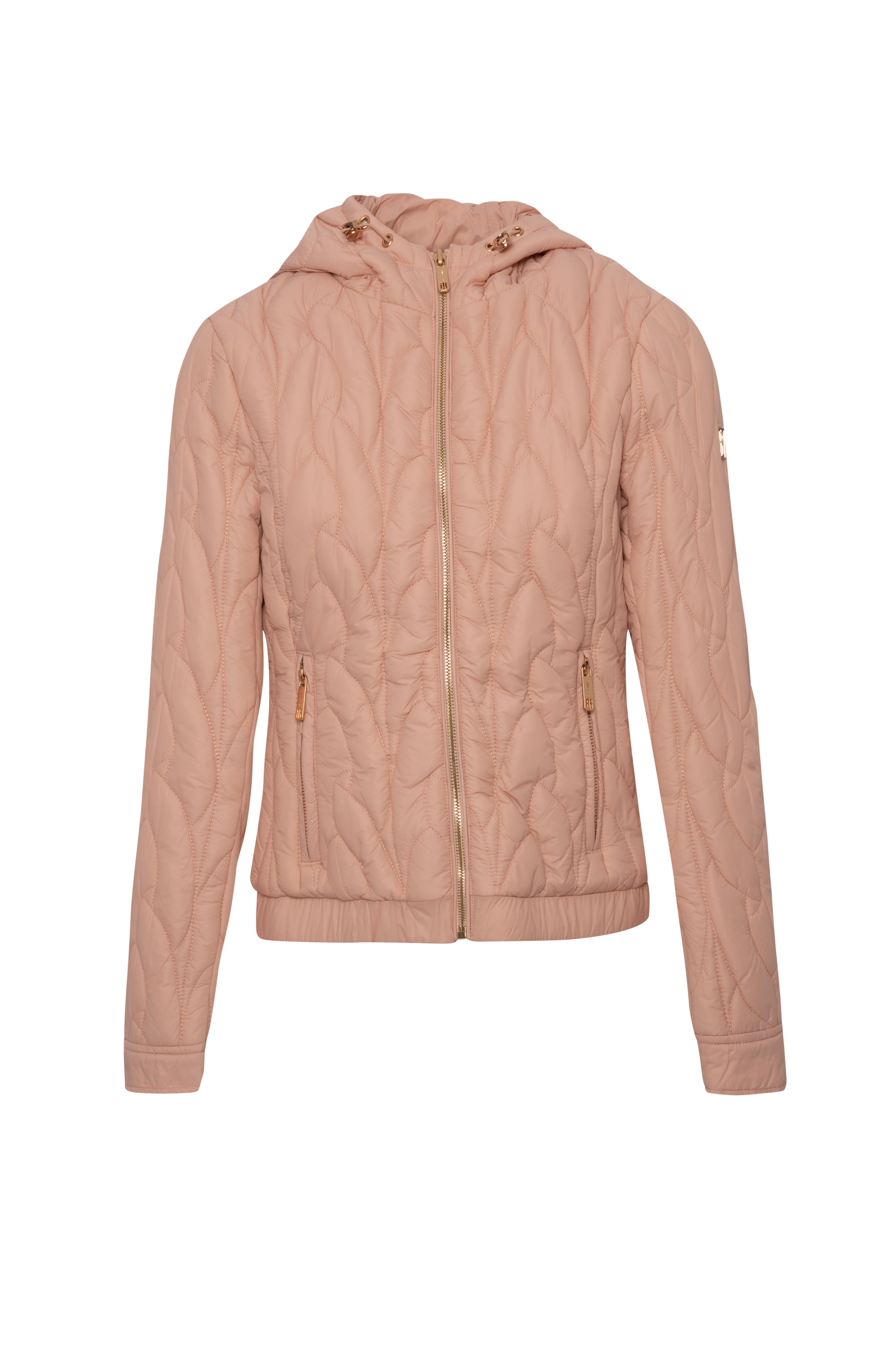 Padded jacket regular fit made in nylon with hood Fracomina FY26WC3001O42301-KF0-1