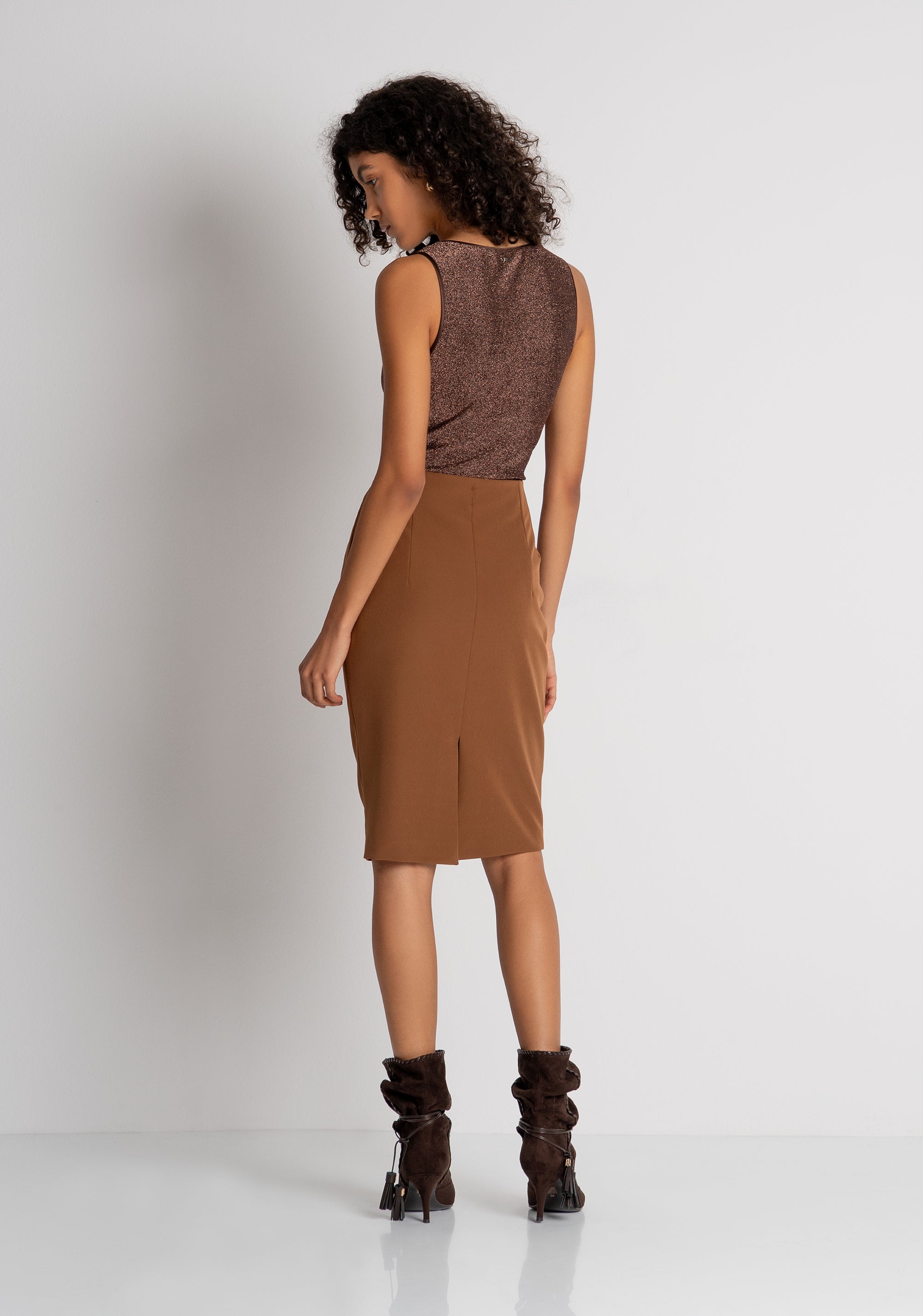 Sheath skirt slim fit middle length Fracomina FY26WG2001W42901-3